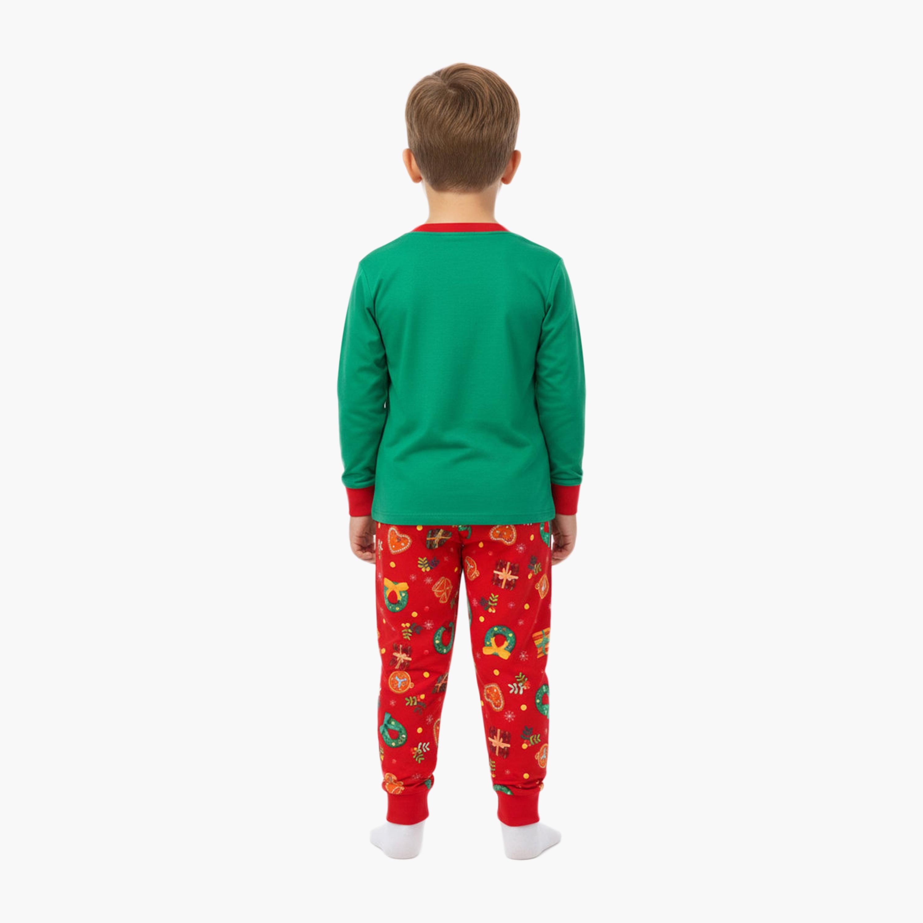 طقم تيشيرت وبيجامة سانتا سليه المتوهجة لعيد الميلاد من بيبيكلو-baby-boys-clothing-nightwear-pyjamasets-image-5
