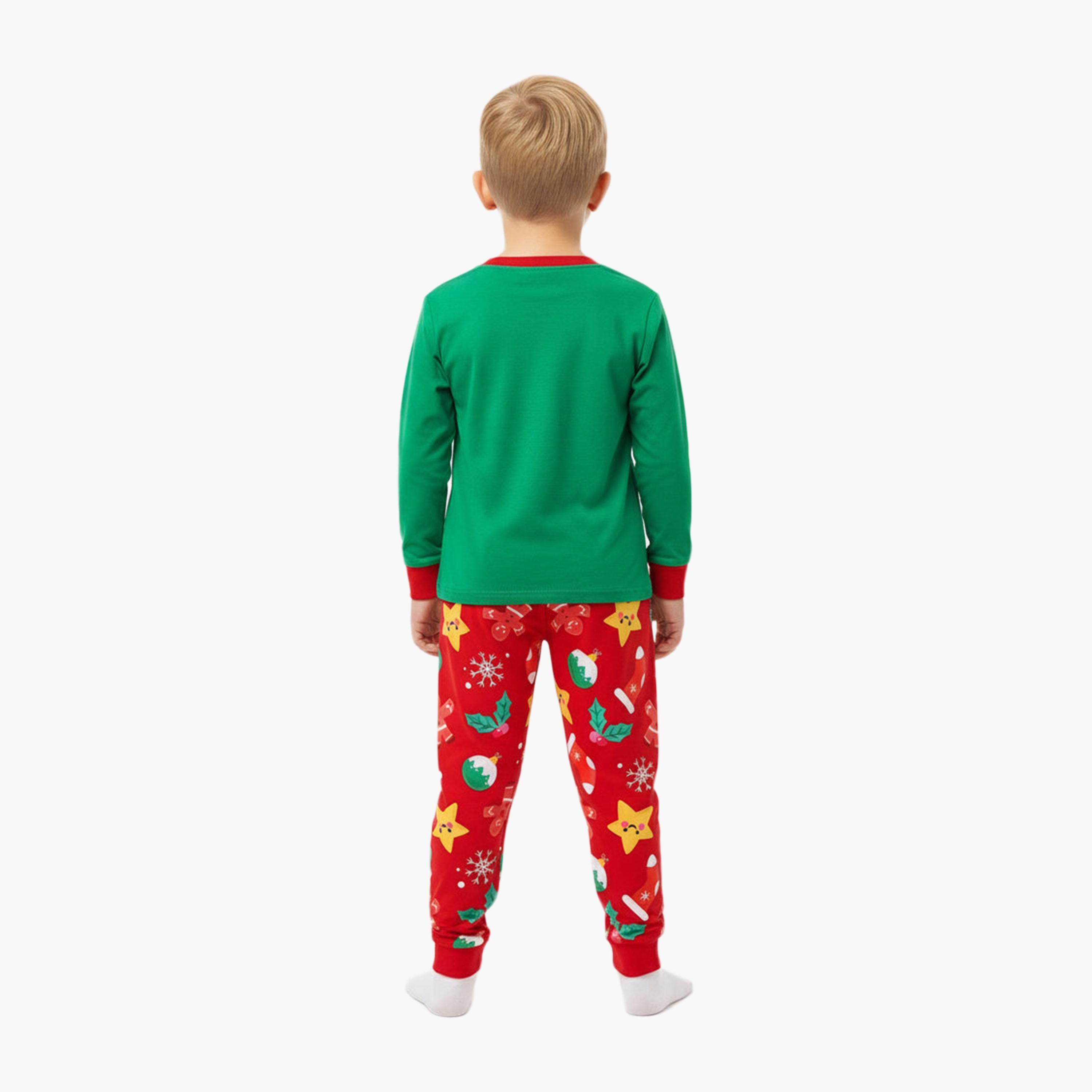 Babyqlo Penguin Reindeer Glow Christmas T-Shirt & Pyjamas Set-baby-girls-clothing-nightwear-pyjamasets-image-4