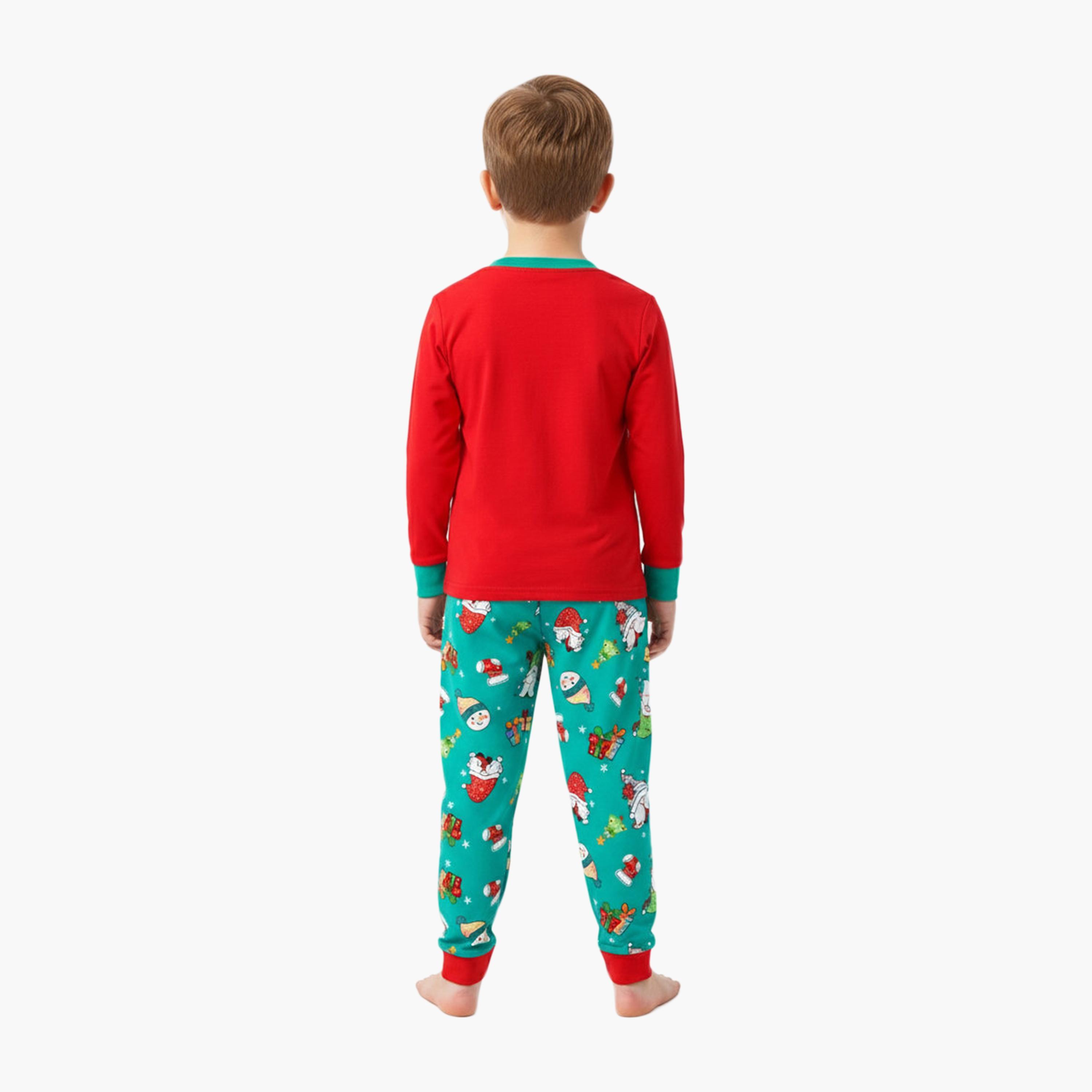 Babyqlo Gnome Christmas Tree Glow T-Shirt & Pyjamas Set-baby-girls-clothing-nightwear-pyjamasets-image-4