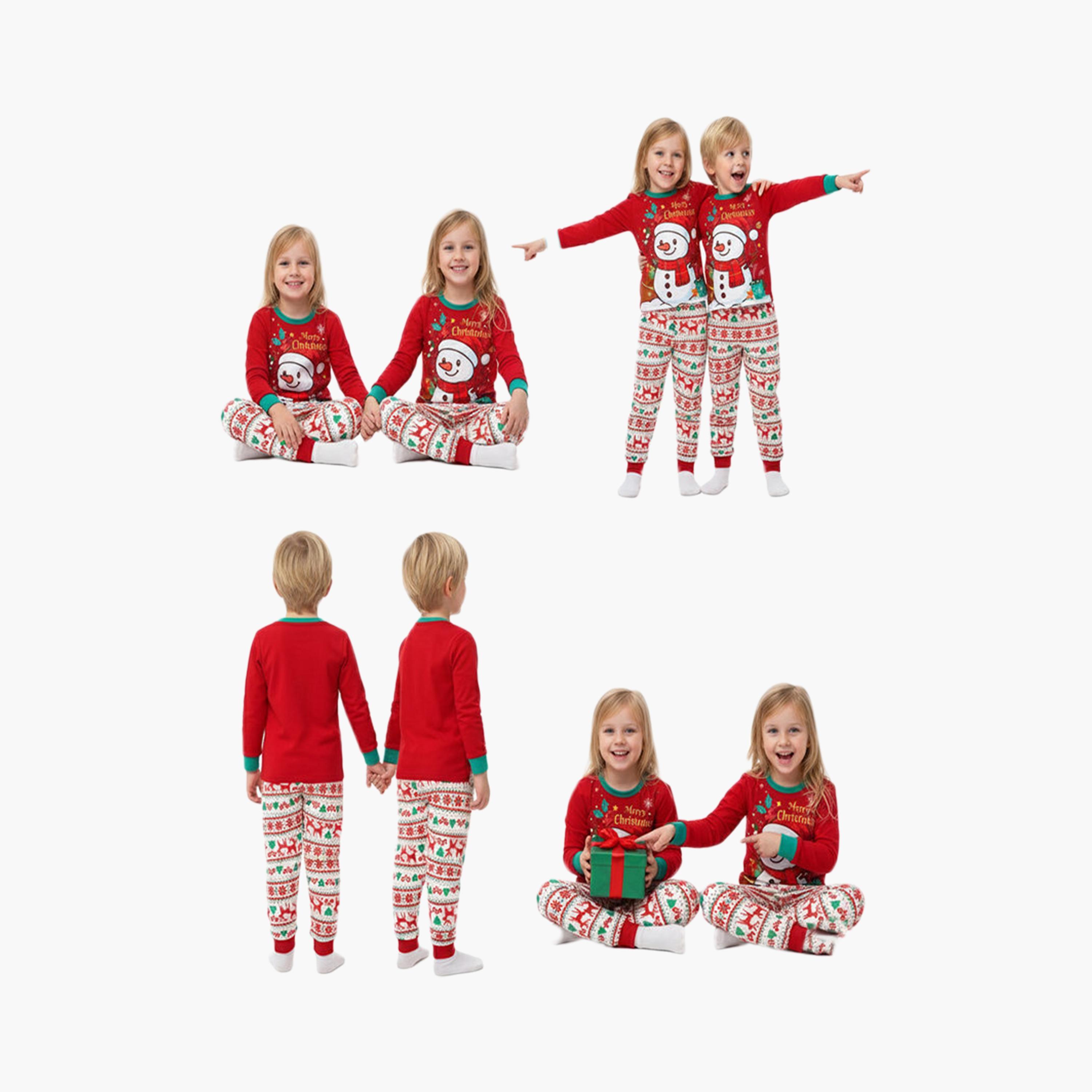 Babyqlo Snowman Glow Christmas T-Shirt & Pyjamas Set-baby-girls-clothing-nightwear-pyjamasets-image-2