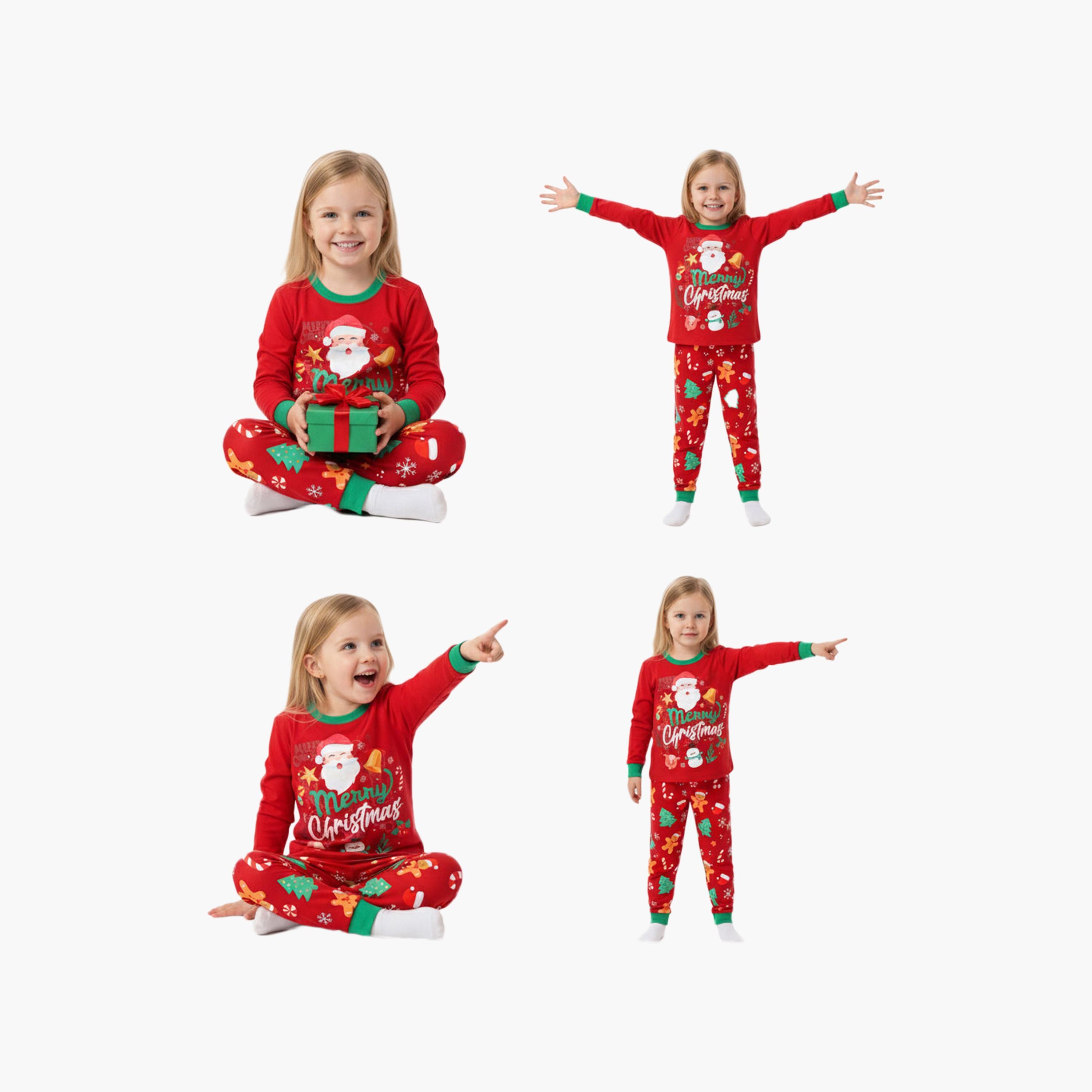 طقم تيشيرت وبيجامة مزين بشجرة خبز الزنجبيل المتوهجة لعيد الميلاد من بيبيكلو-baby-boys-clothing-nightwear-pyjamasets-image-3