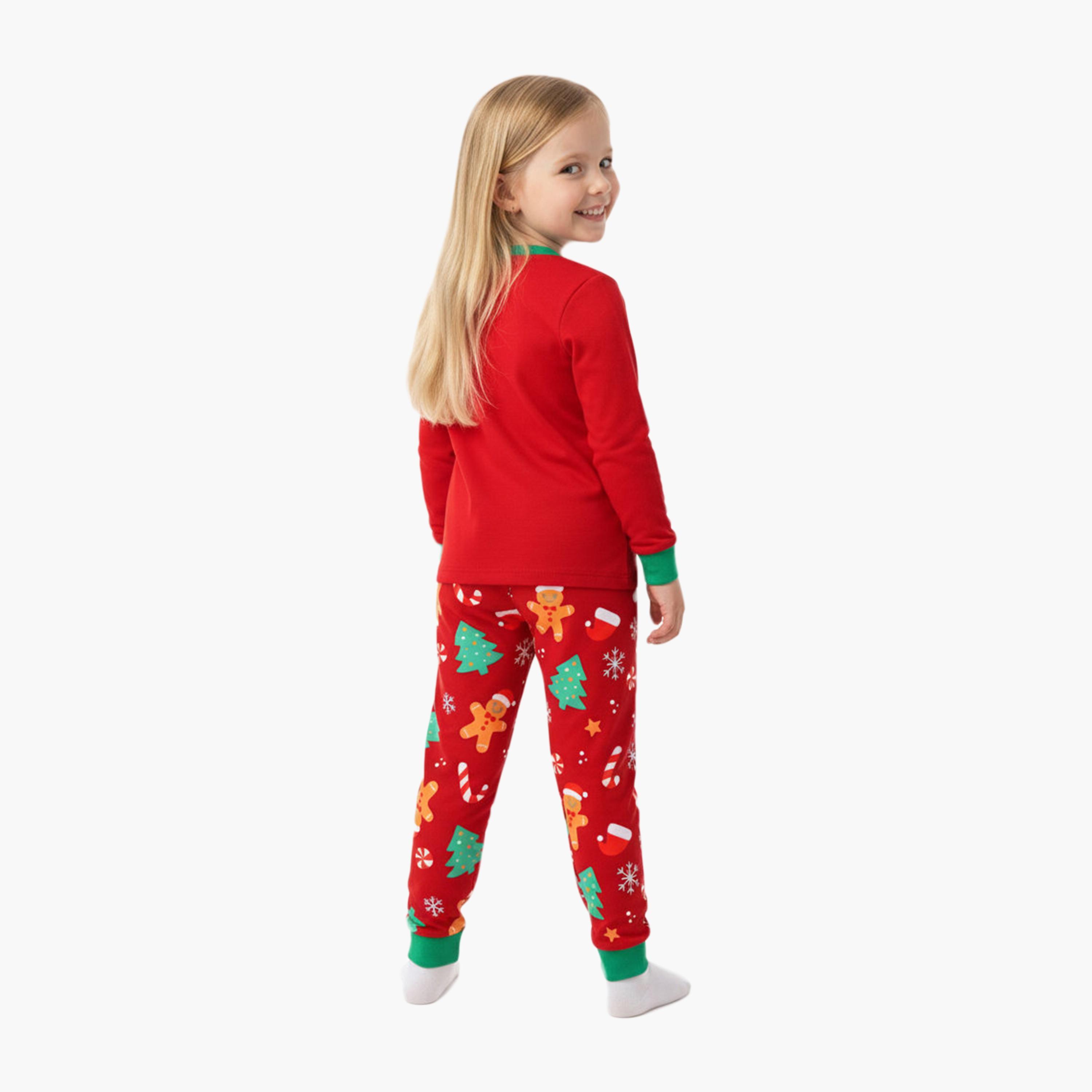 طقم تيشيرت وبيجامة مزين بشجرة خبز الزنجبيل المتوهجة لعيد الميلاد من بيبيكلو-baby-boys-clothing-nightwear-pyjamasets-image-4