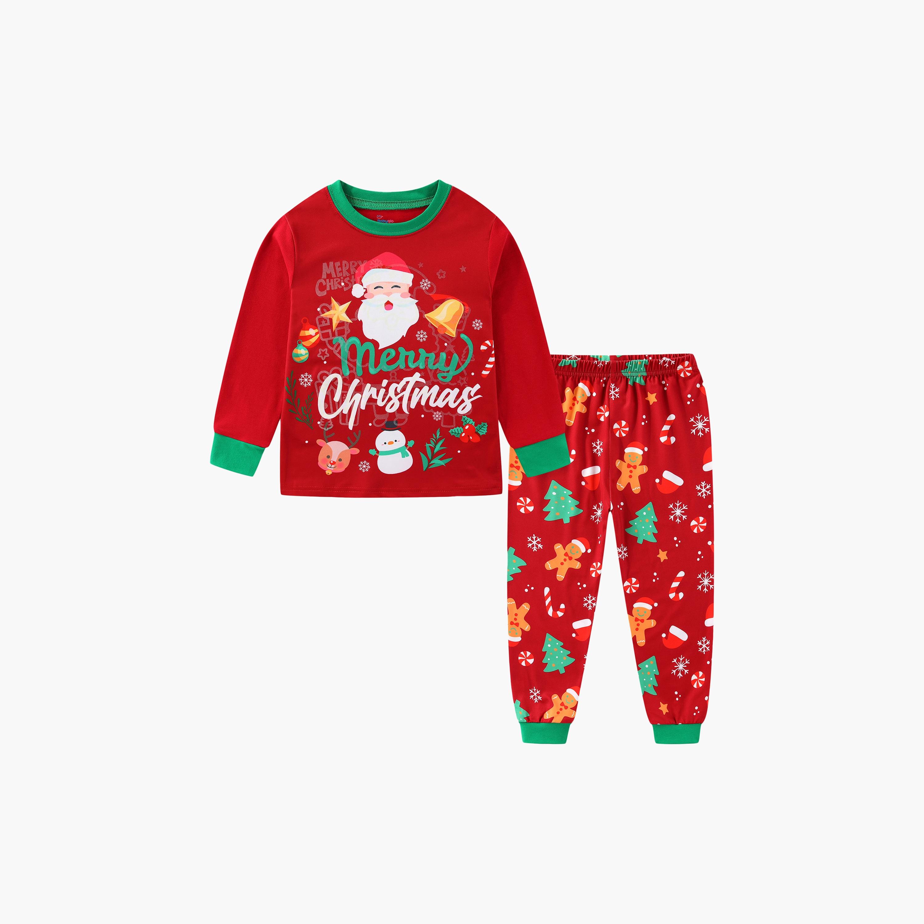 طقم تيشيرت وبيجامة مزين بشجرة خبز الزنجبيل المتوهجة لعيد الميلاد من بيبيكلو-baby-boys-clothing-nightwear-pyjamasets-image-6