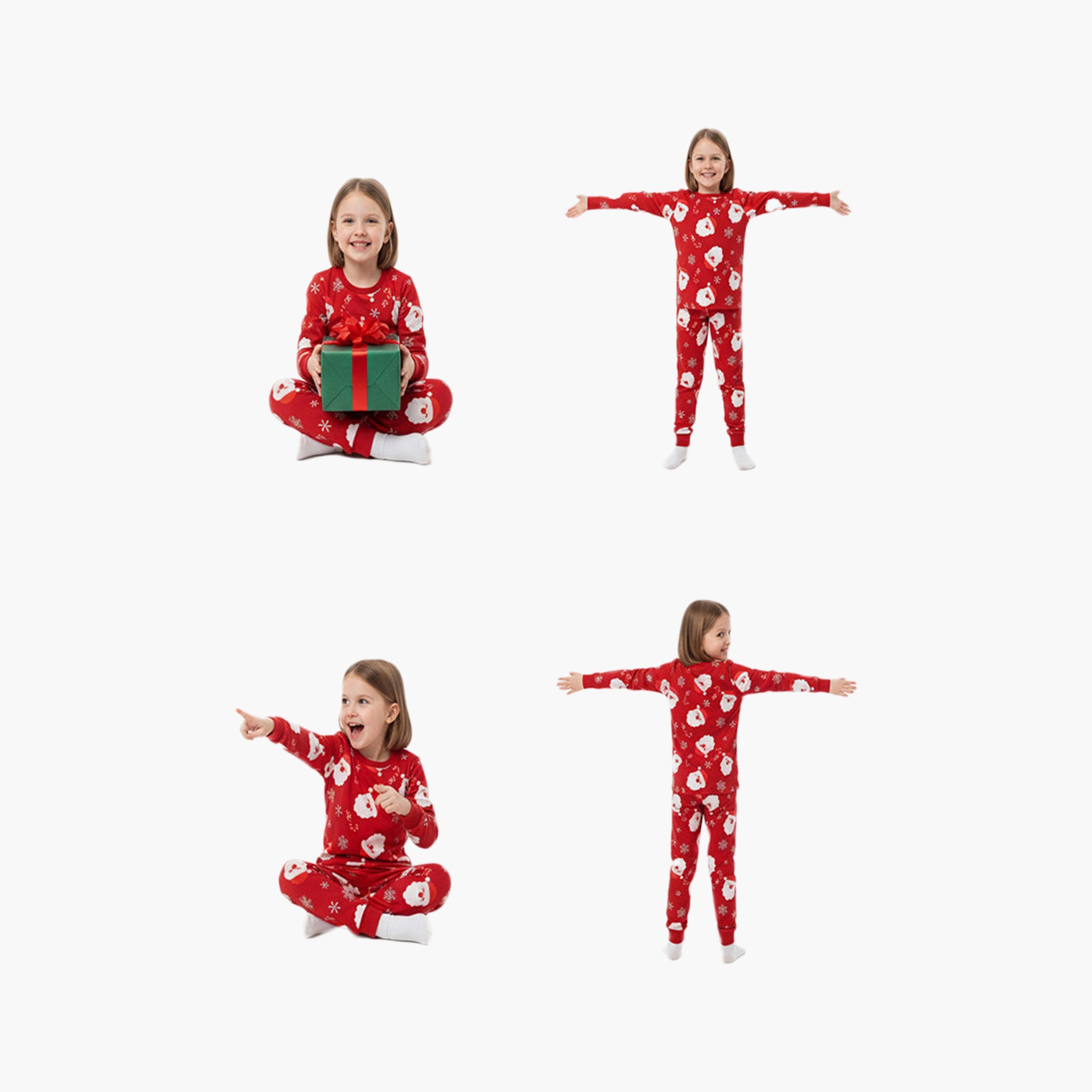 طقم تيشيرت وبيجامة متوهج وجه سانتا من بيبيكلو-baby-boys-clothing-nightwear-pyjamasets-image-2
