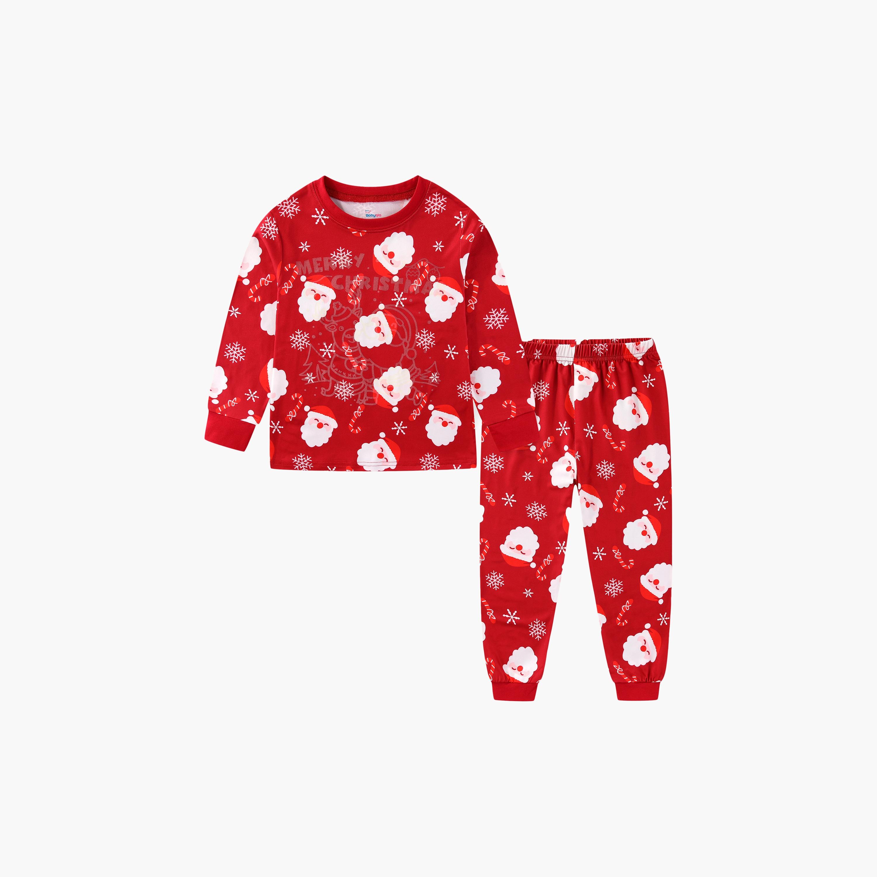 طقم تيشيرت وبيجامة متوهج وجه سانتا من بيبيكلو-baby-boys-clothing-nightwear-pyjamasets-image-5
