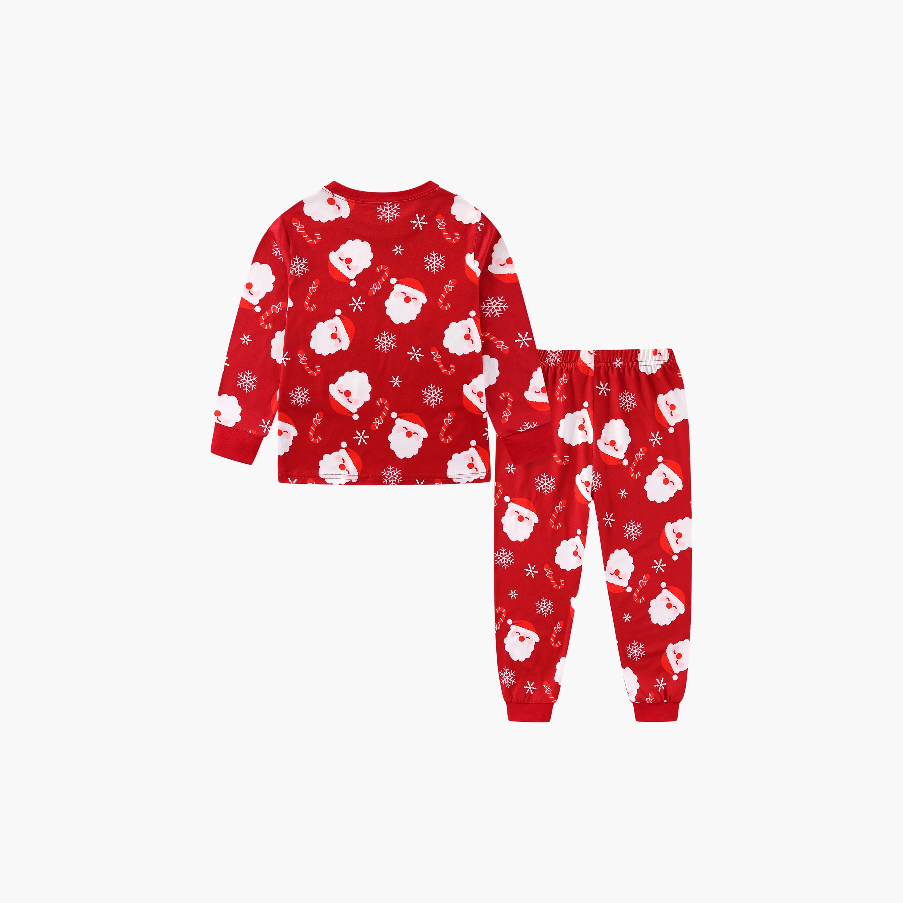 طقم تيشيرت وبيجامة متوهج وجه سانتا من بيبيكلو-baby-boys-clothing-nightwear-pyjamasets-image-6