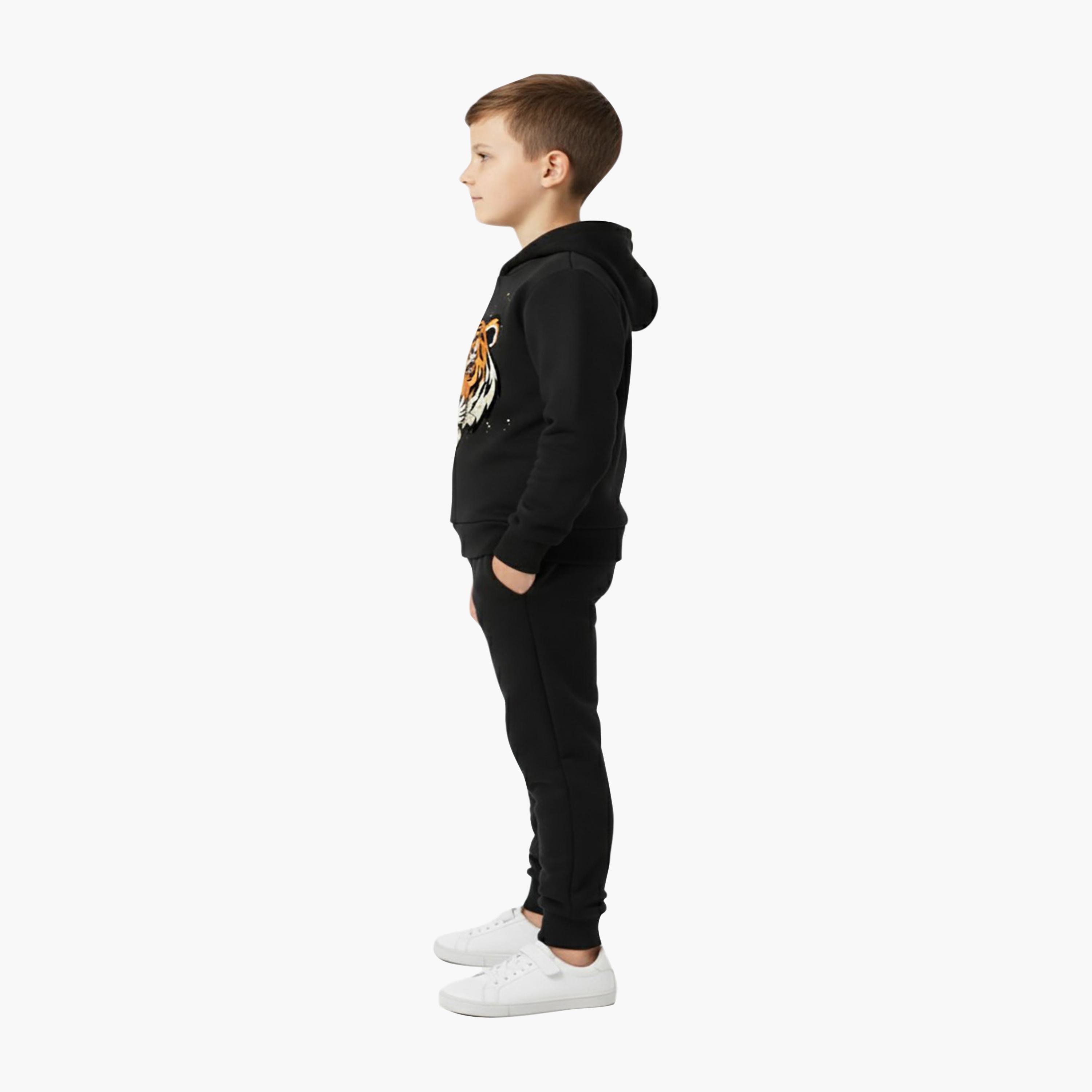 Babyqlo Courage Tiger Graphic Winter Hoodie Set-boys-clothing-setsandcoords-image-3