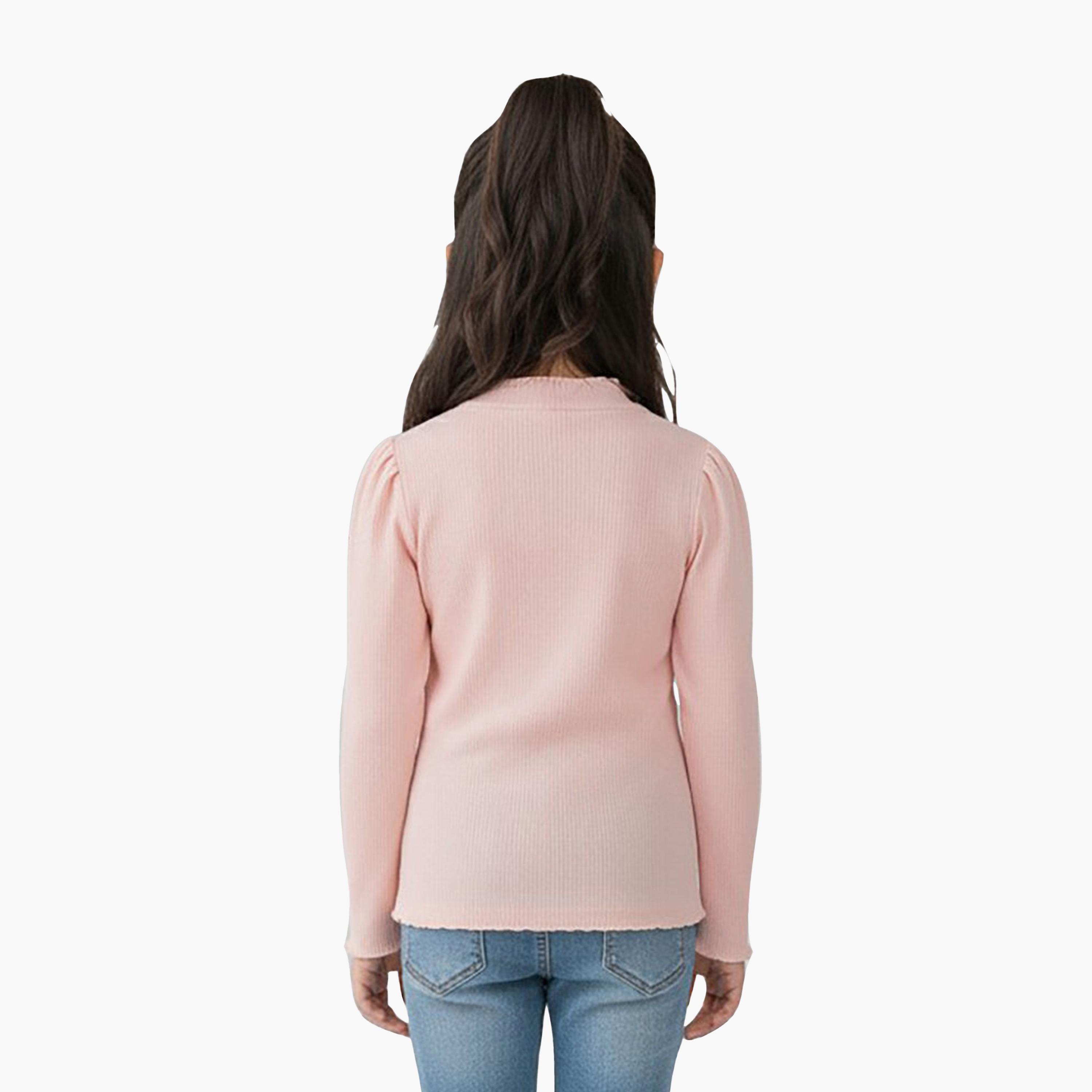 بلوزة شتوية مضلع بياقة دانتيل من بيبيكلو-girls-clothing-blousesandshirts-image-2