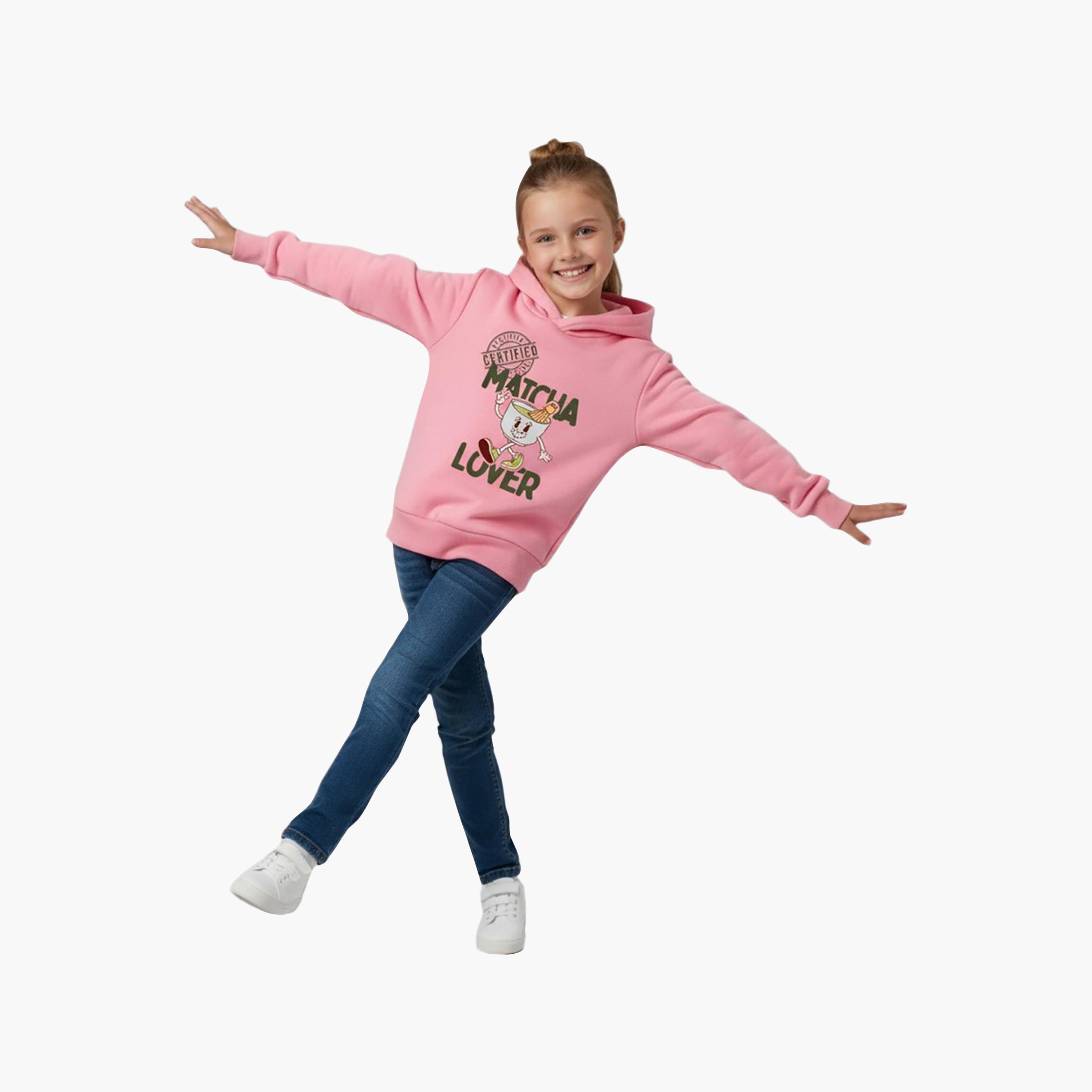 Babyqlo Matcha Lover Winter Fleece Hoodie-girls-clothing-sweatshirts-image-4