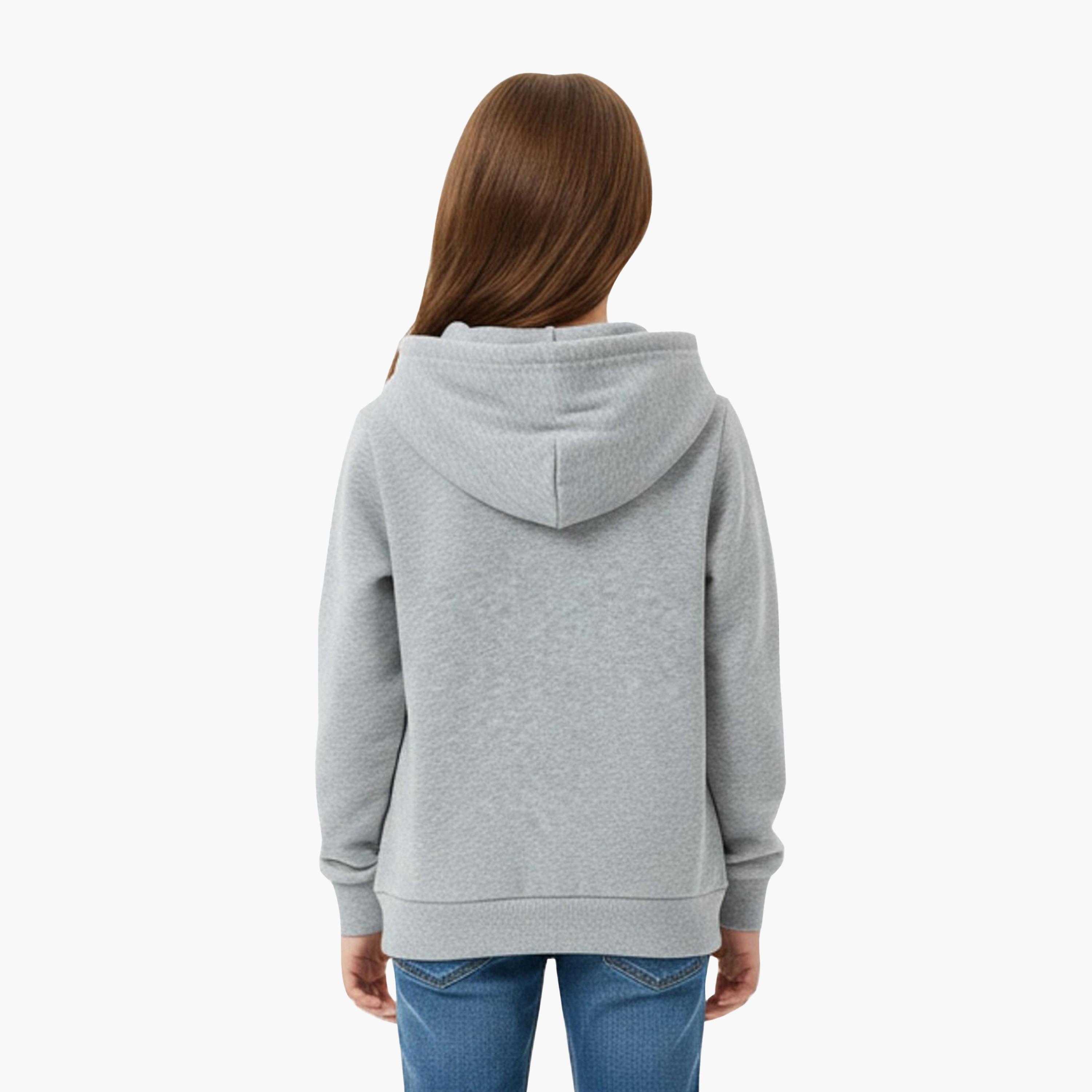 Babyqlo Meow Cat Print Winter Fleece Hoodie-girls-clothing-sweatshirts-image-2