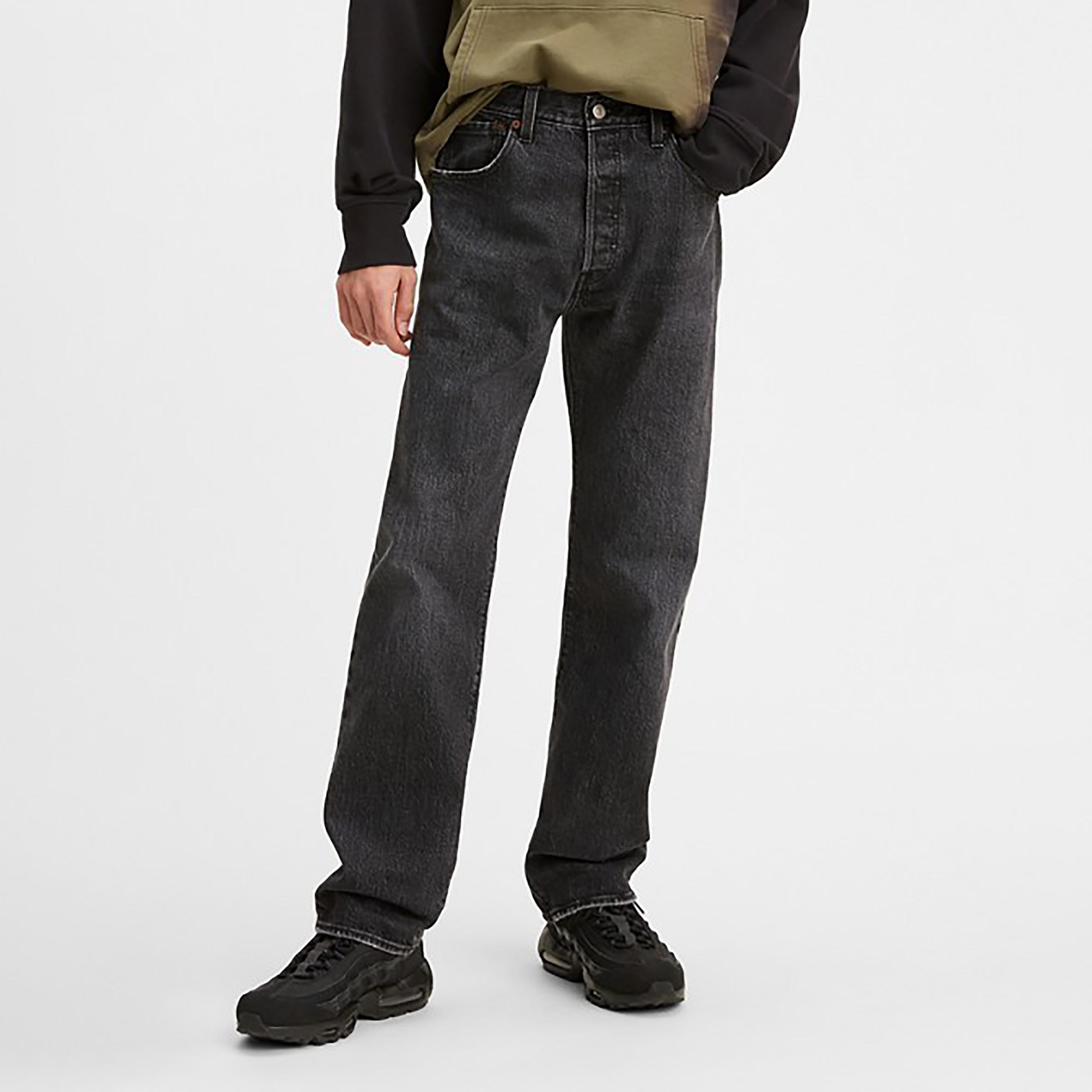 Levi's 501 Grey Straight Fit Mid-Rise Jeans-men-clothing-bottoms-jeans-image-1