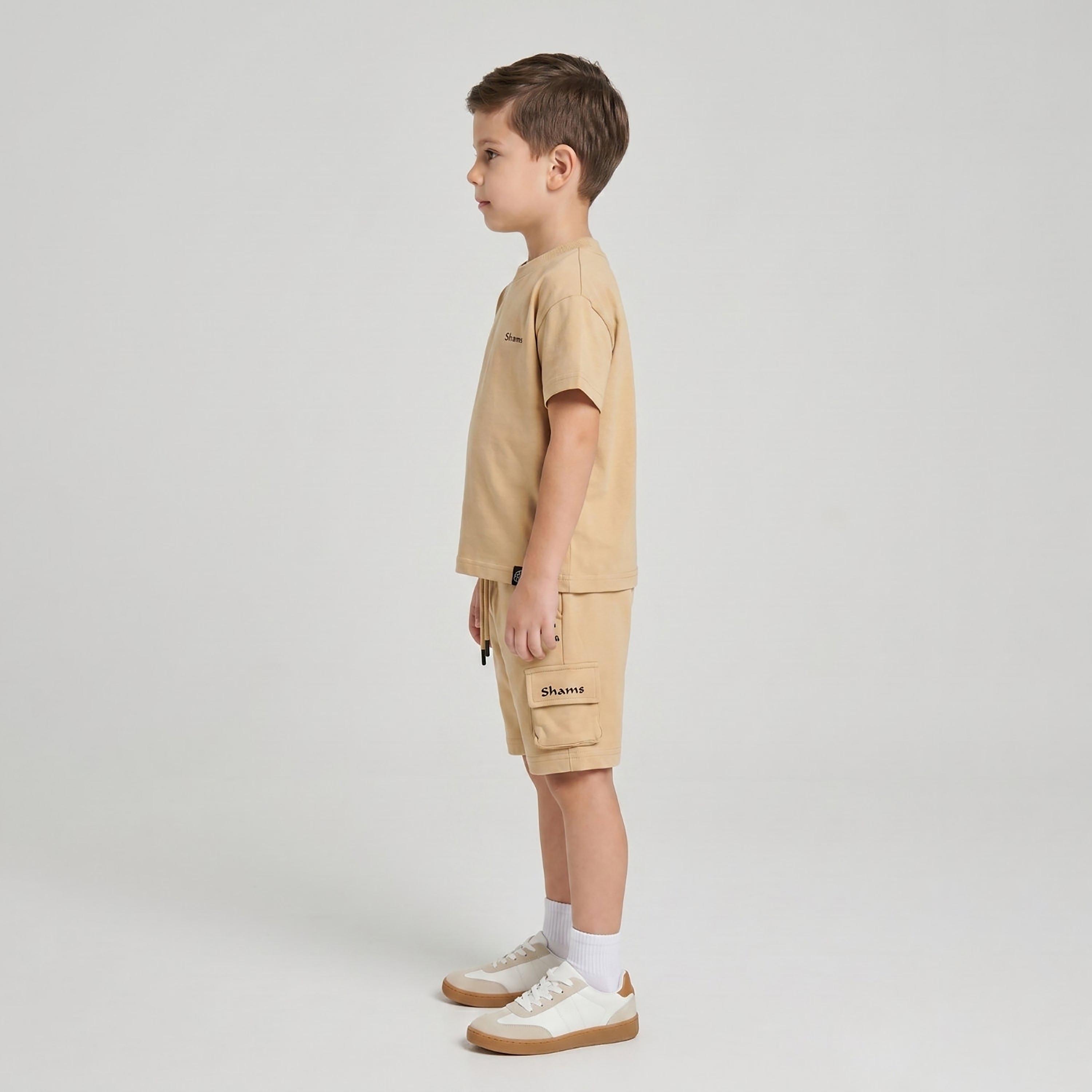 طقم تيشيرت بأكمام قصيرة وشورت كارغو من بيبيكلو-boys-clothing-setsandcoords-image-2