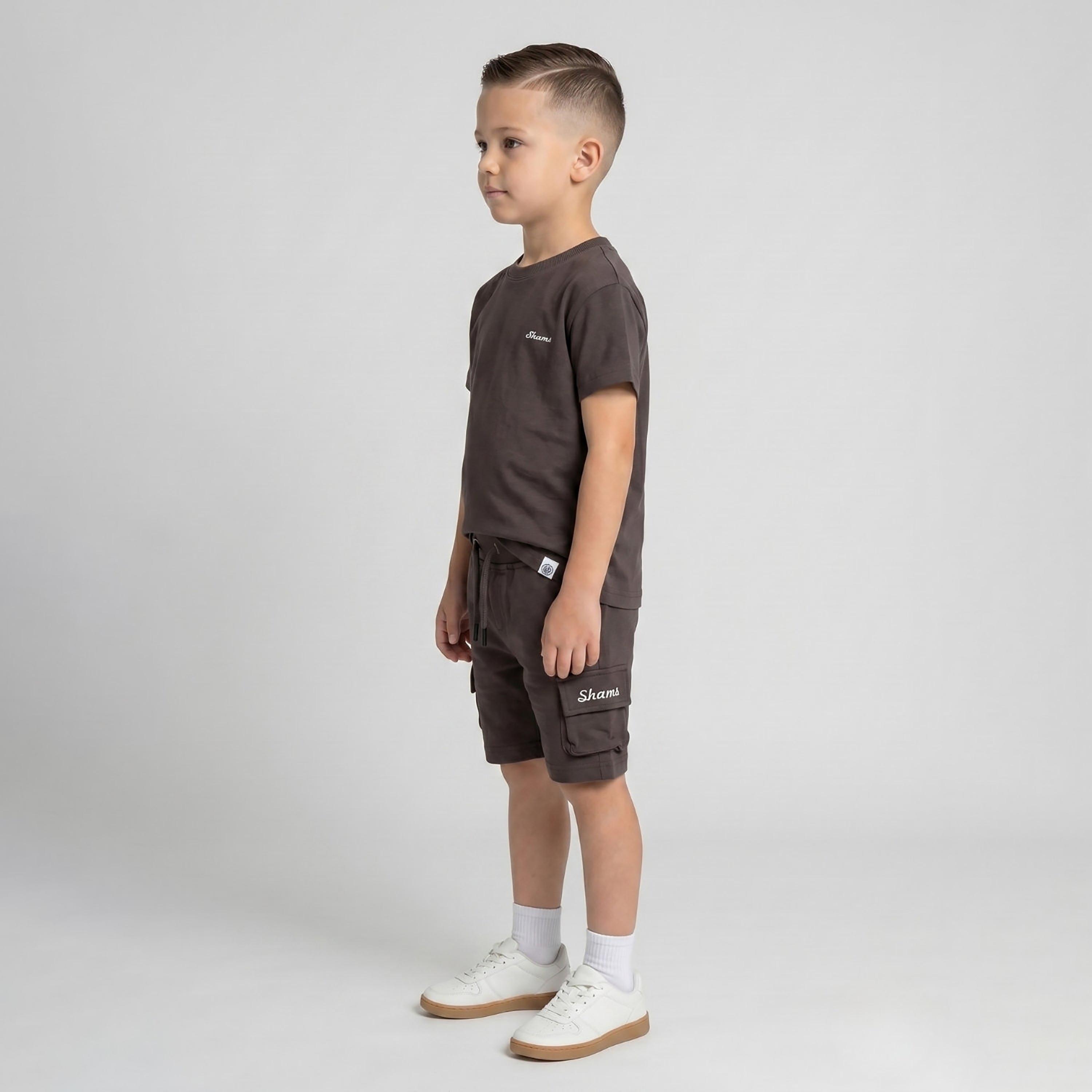 طقم تيشيرت بأكمام قصيرة وشورت كارغو من بيبيكلو-boys-clothing-setsandcoords-image-2