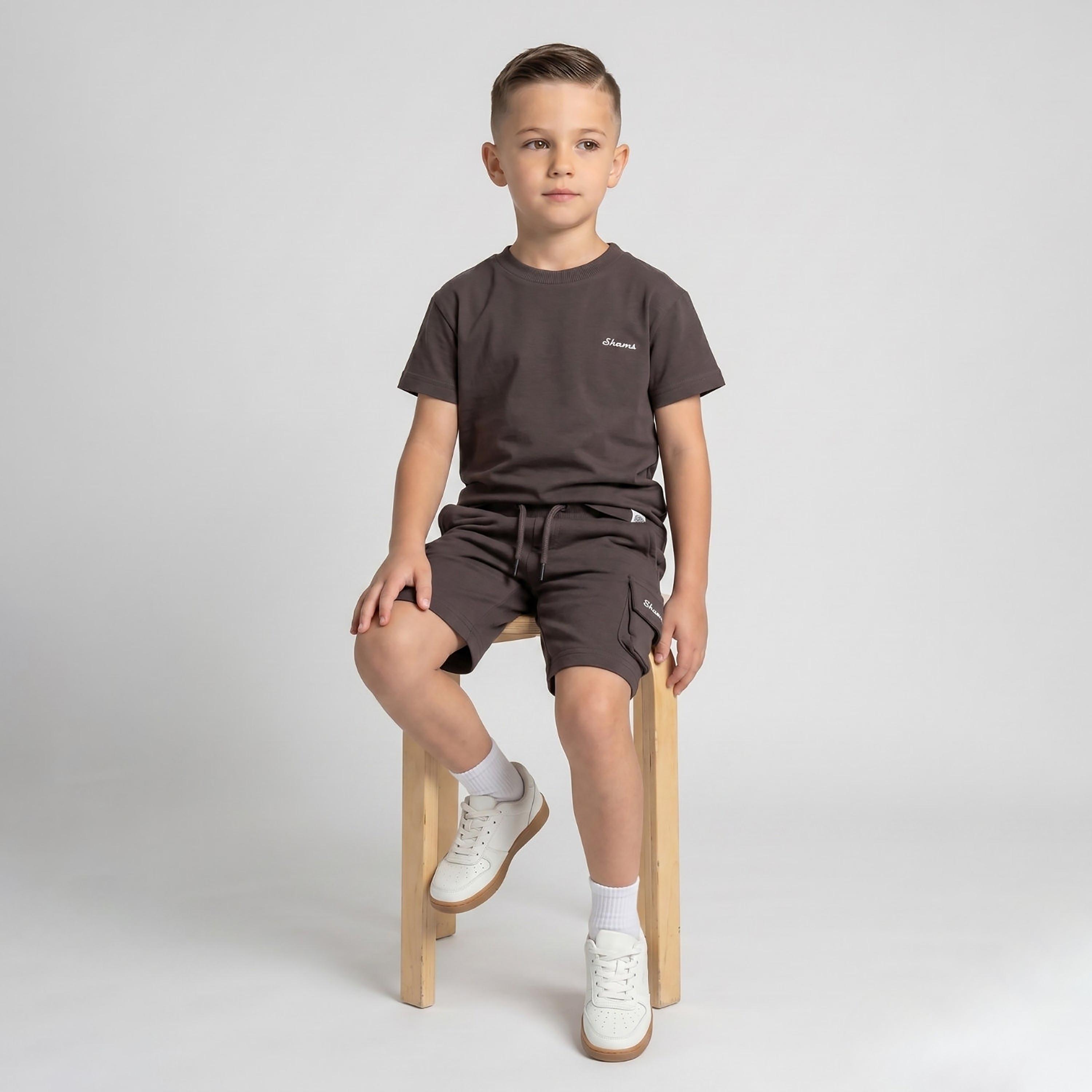 طقم تيشيرت بأكمام قصيرة وشورت كارغو من بيبيكلو-boys-clothing-setsandcoords-image-4