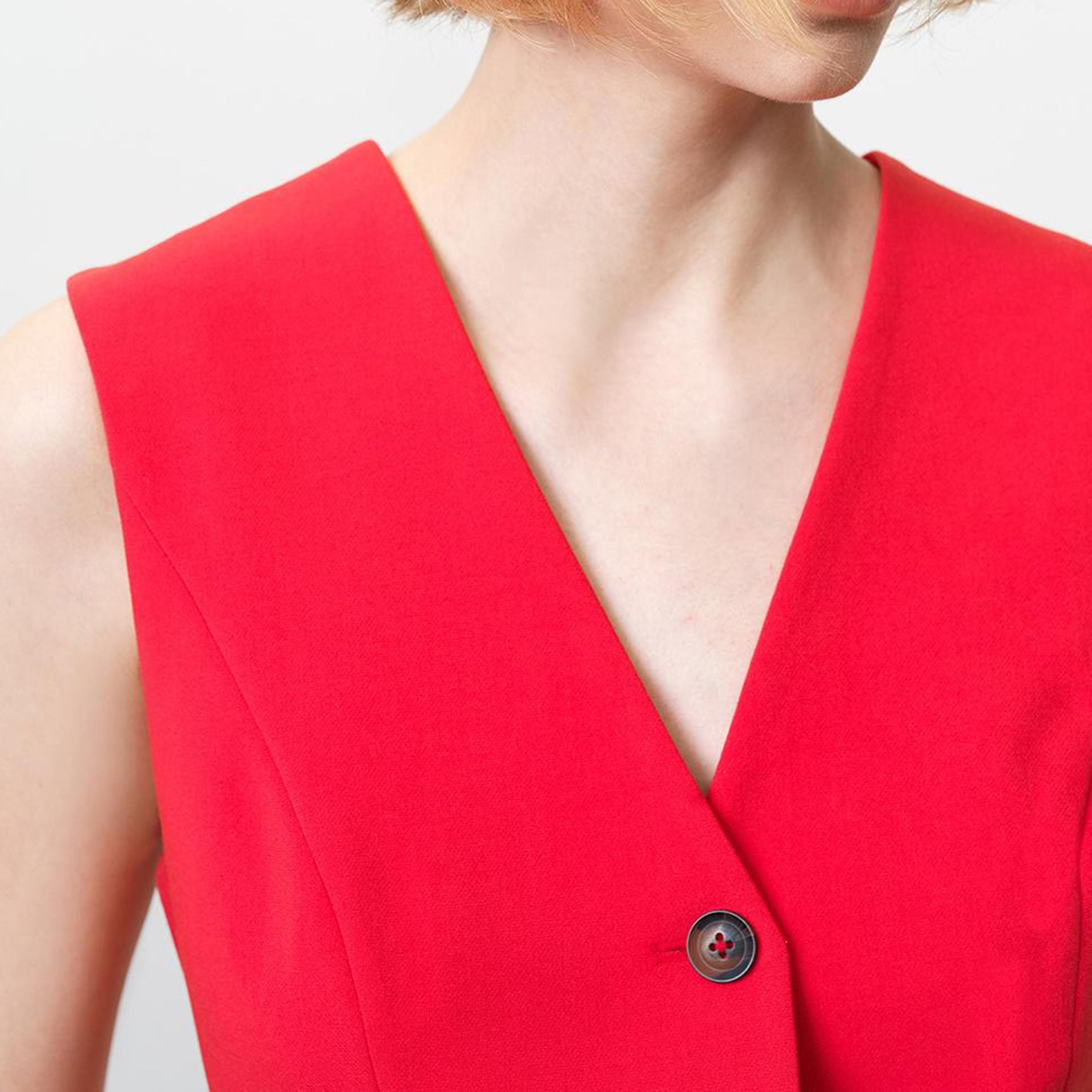 French Connection Red Women's Waistcoat-women-winterwear-coatsandjackets-waistcoats-image-8