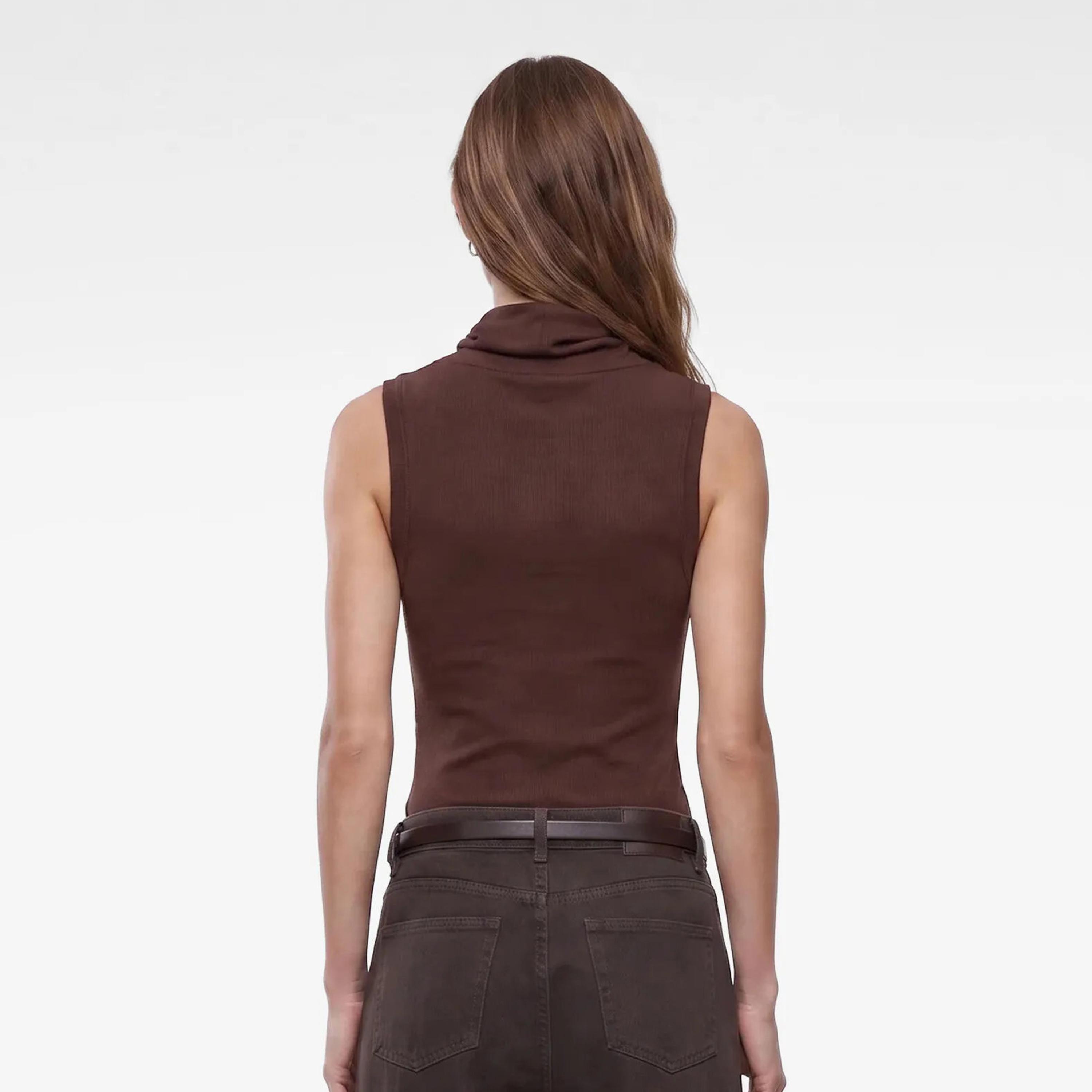 KOTON Brown Cowl Neck Women's Top-women-clothing-shirtsandblouses-blouses-image-4