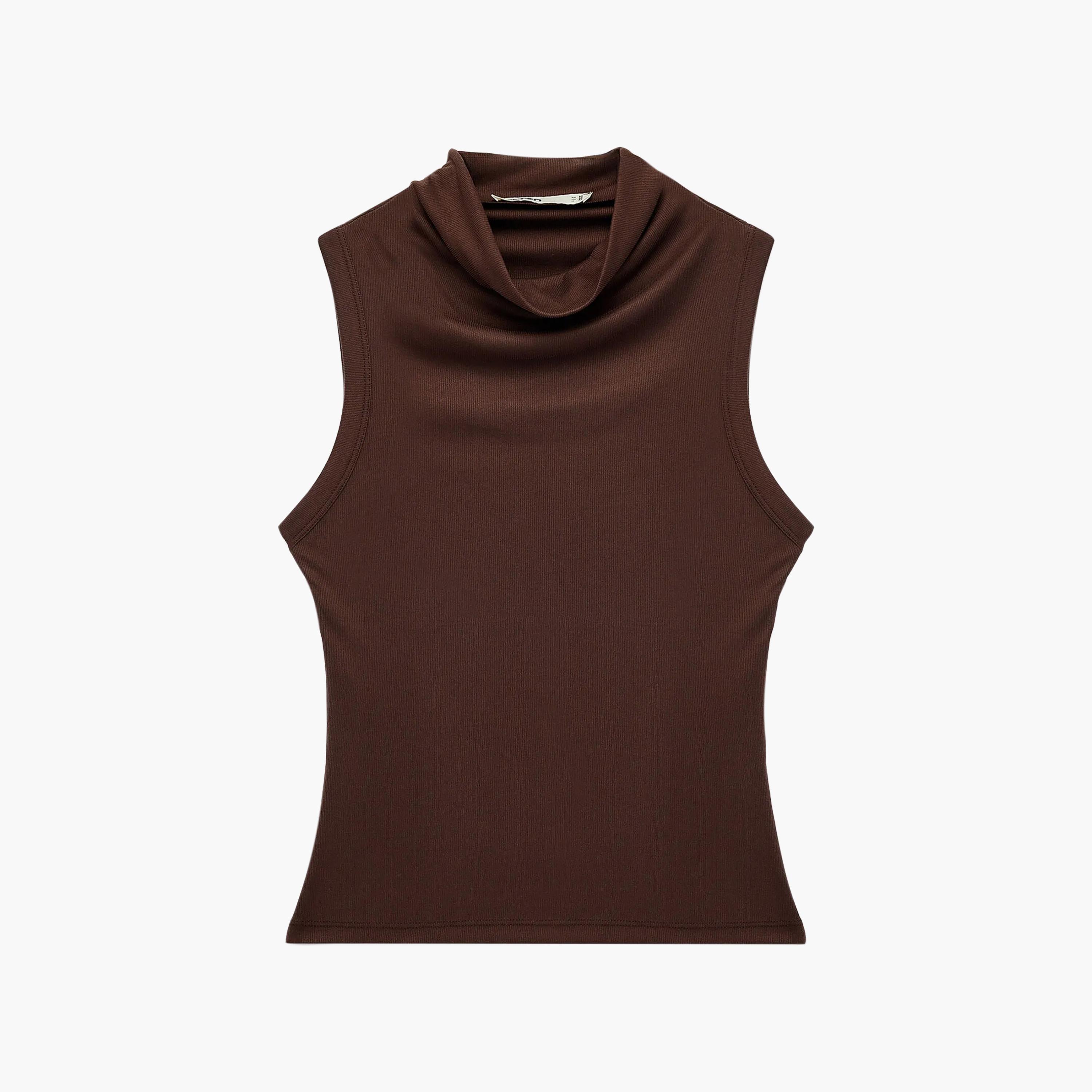KOTON Brown Cowl Neck Women's Top-women-clothing-shirtsandblouses-blouses-image-6