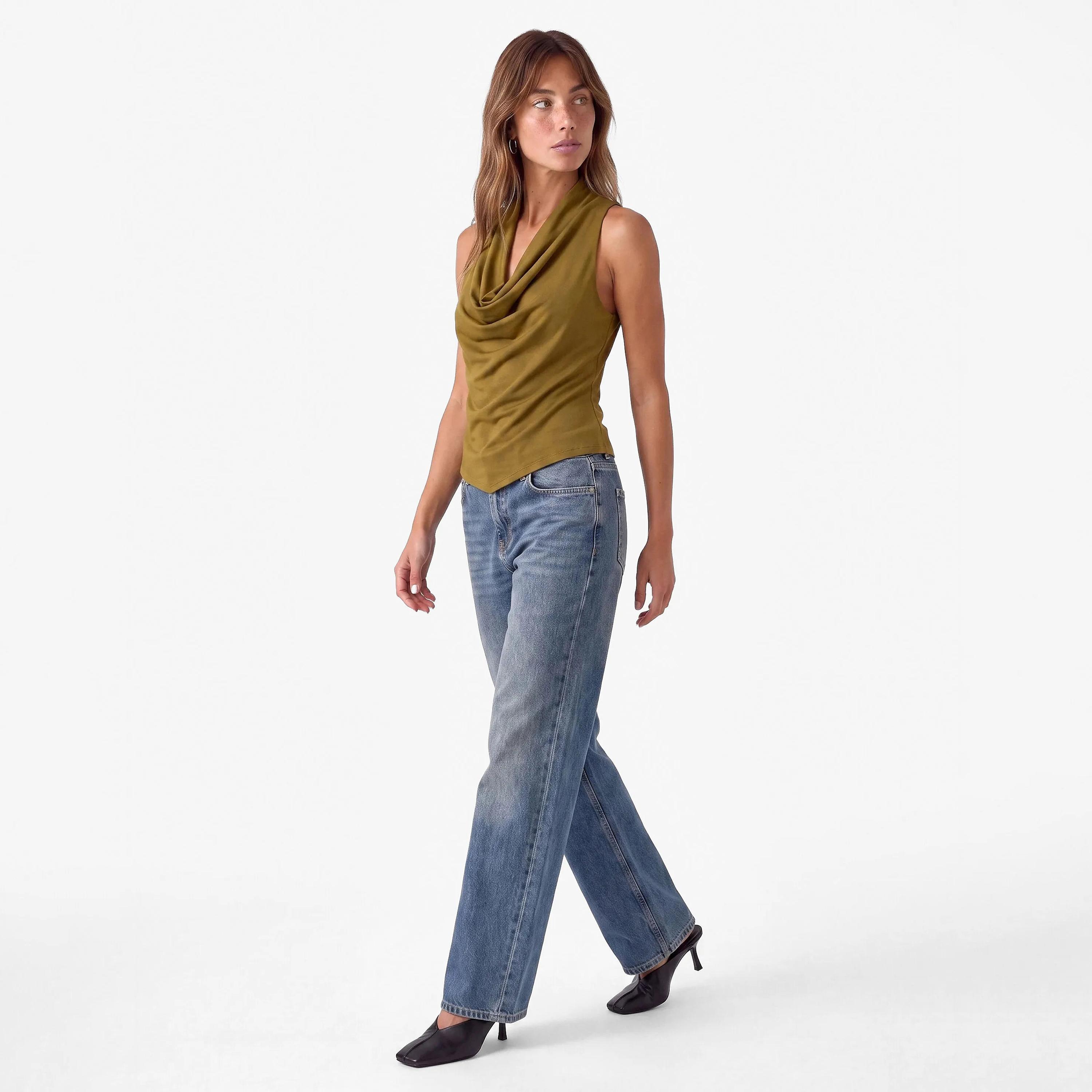 KOTON Cotton Cowl Neck Women's Top-women-clothing-shirtsandblouses-blouses-image-2
