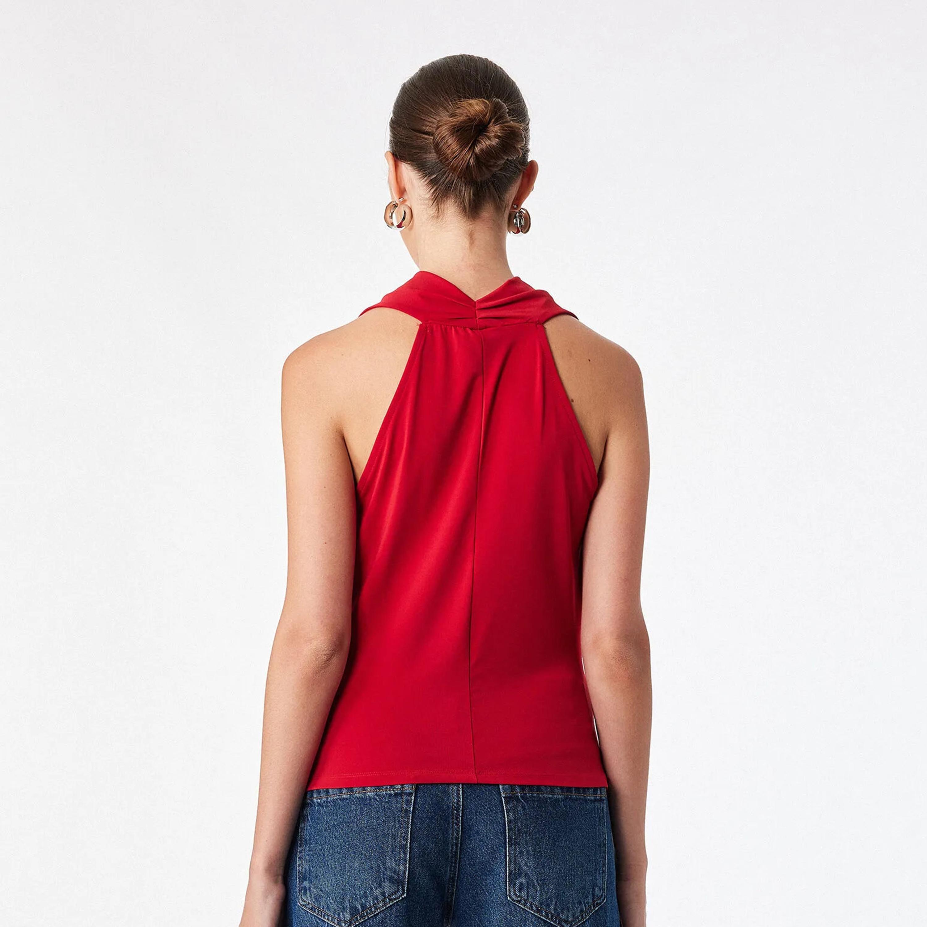 KOTON Cotton Cowl Neck Women's Top-women-clothing-shirtsandblouses-blouses-image-4