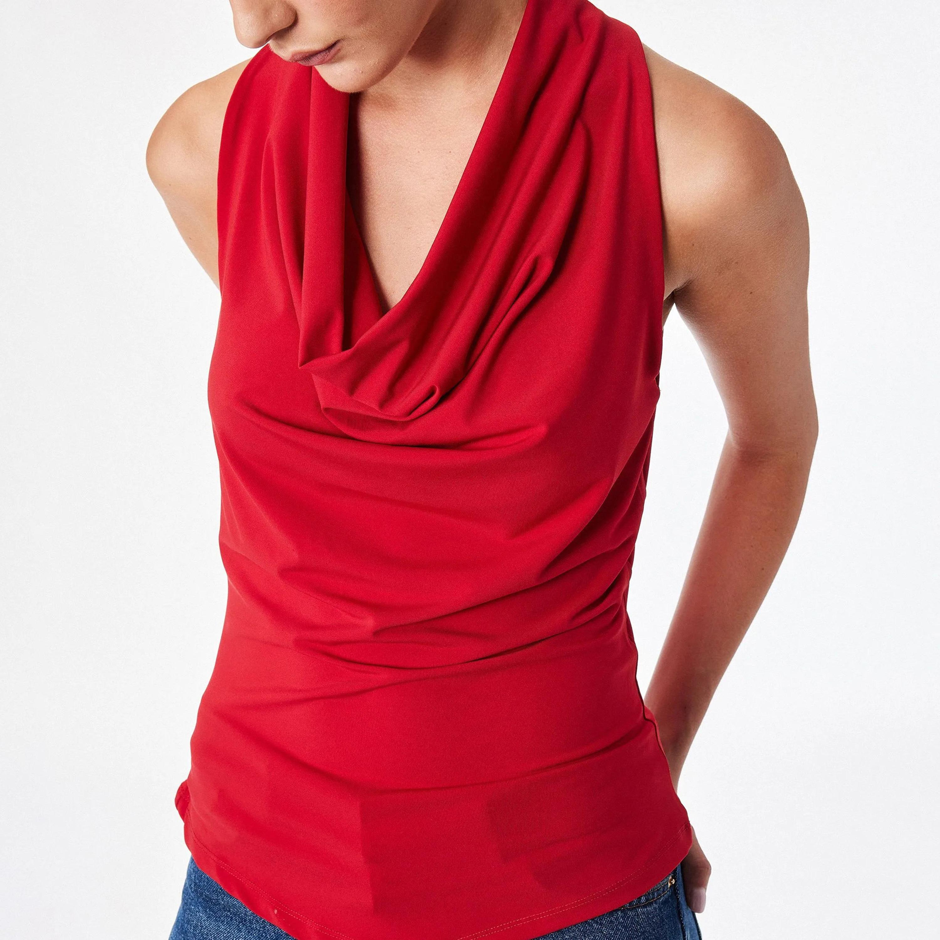 KOTON Cotton Cowl Neck Women's Top-women-clothing-shirtsandblouses-blouses-image-6