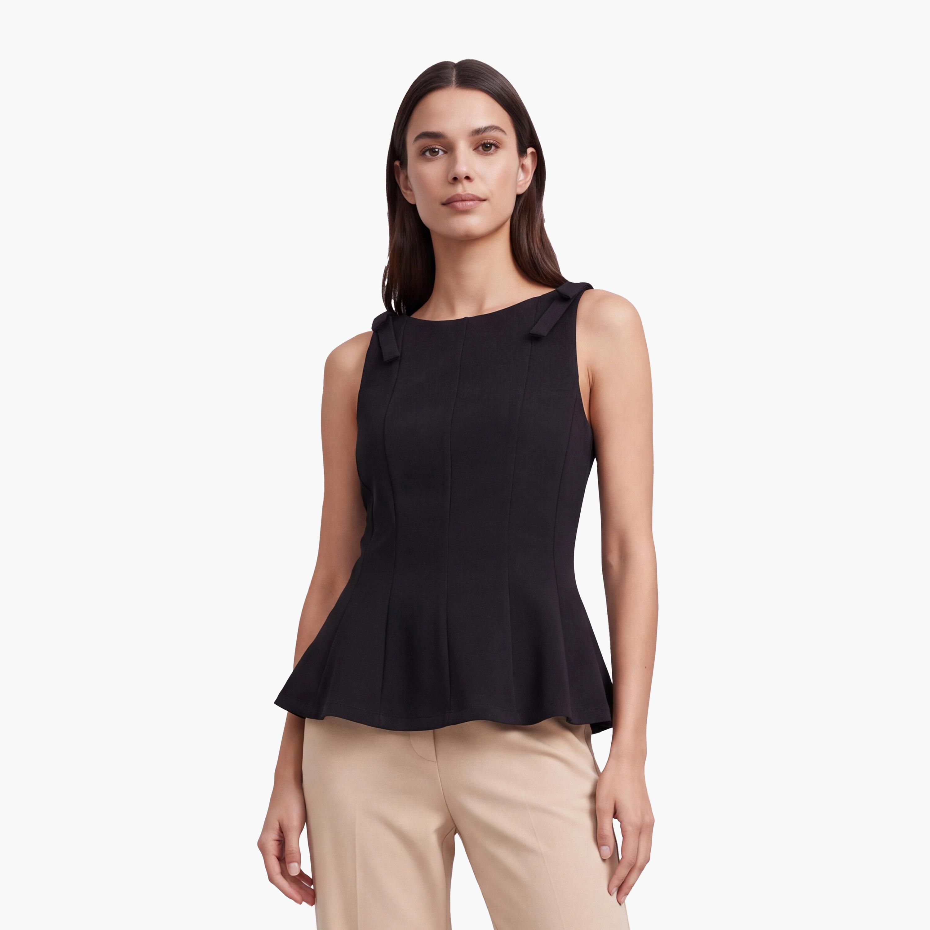 KOTON Black Women's Peplum Top-women-clothing-shirtsandblouses-blouses-image-1