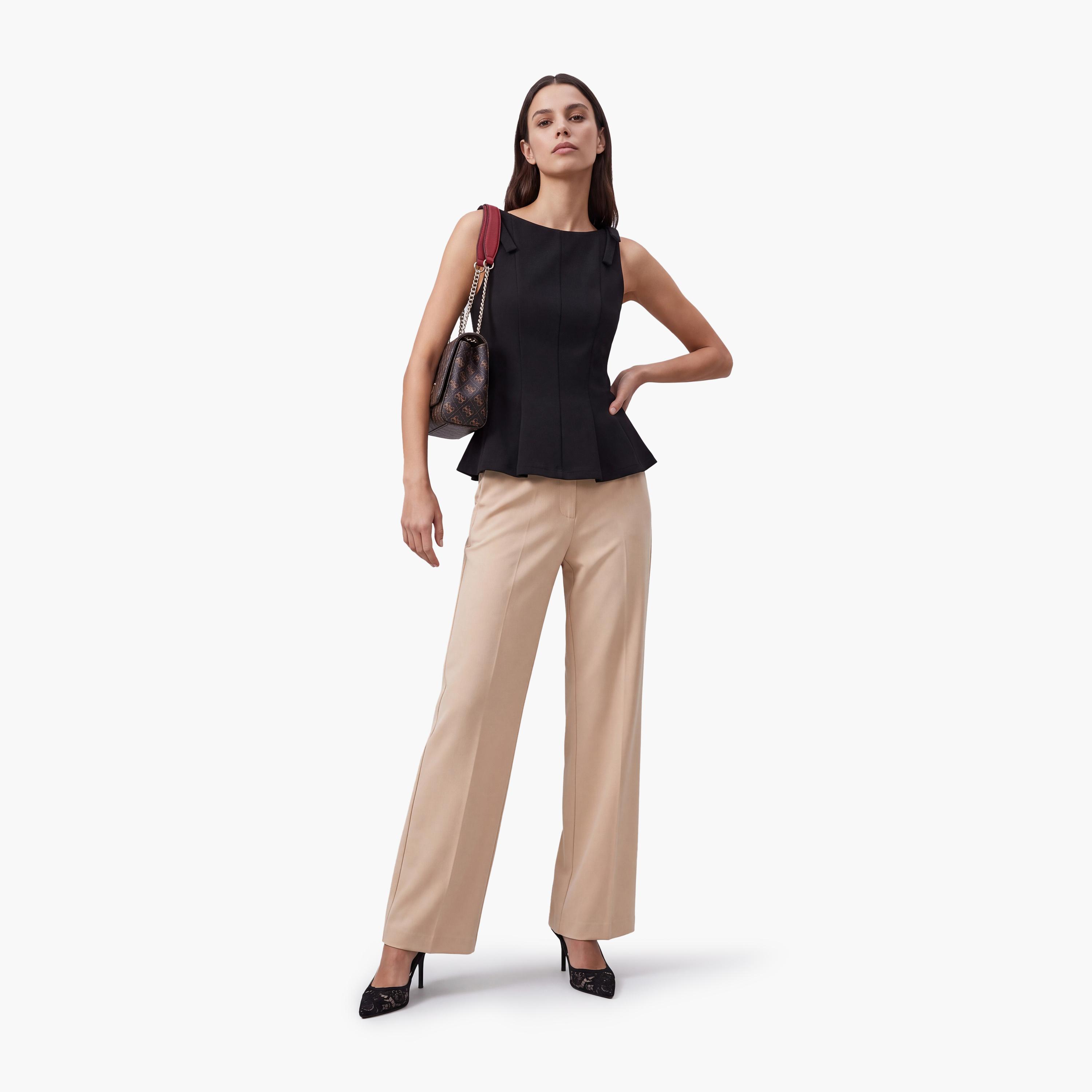 KOTON Black Women's Peplum Top-women-clothing-shirtsandblouses-blouses-image-2