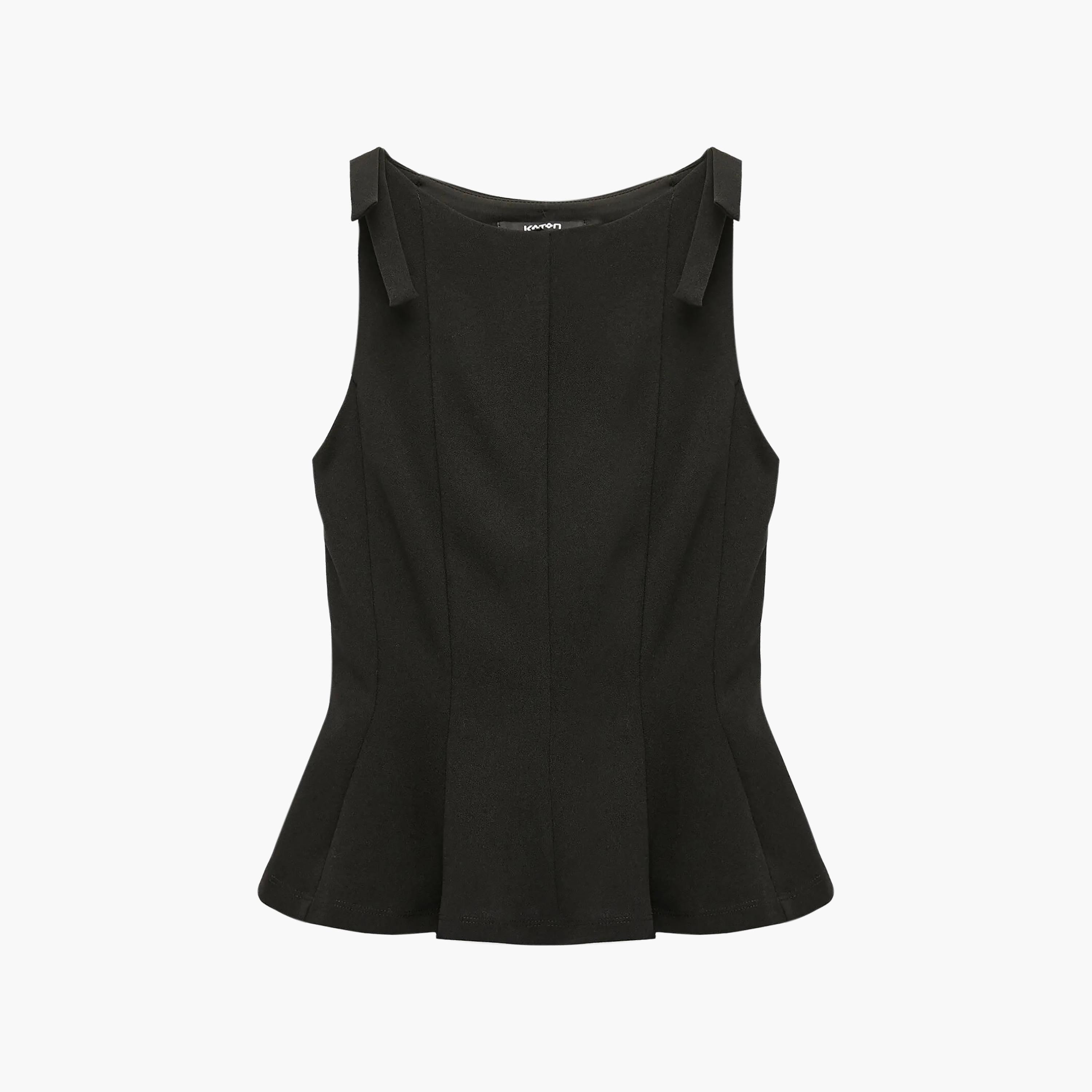 KOTON Black Women's Peplum Top-women-clothing-shirtsandblouses-blouses-image-5