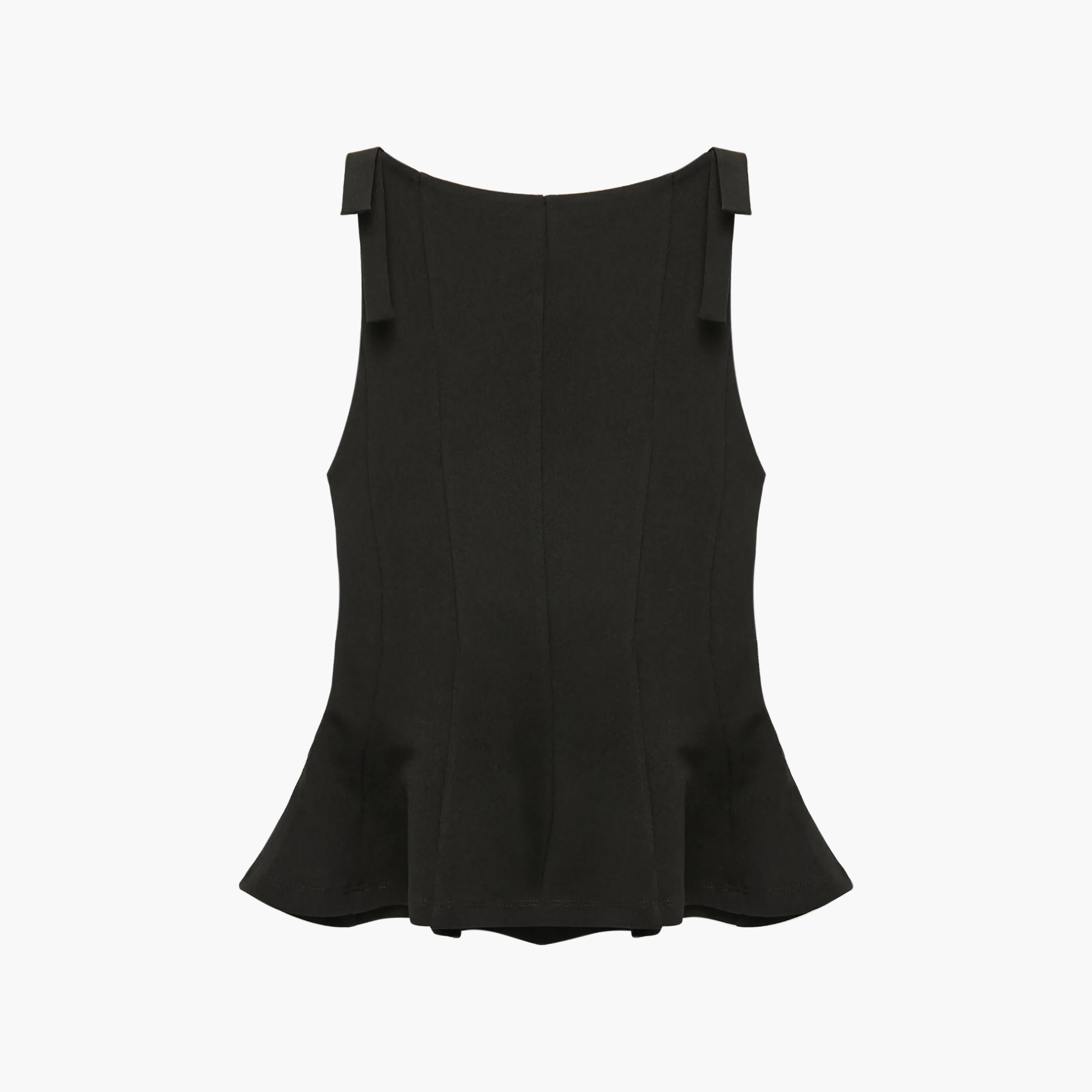 KOTON Black Women's Peplum Top-women-clothing-shirtsandblouses-blouses-image-6