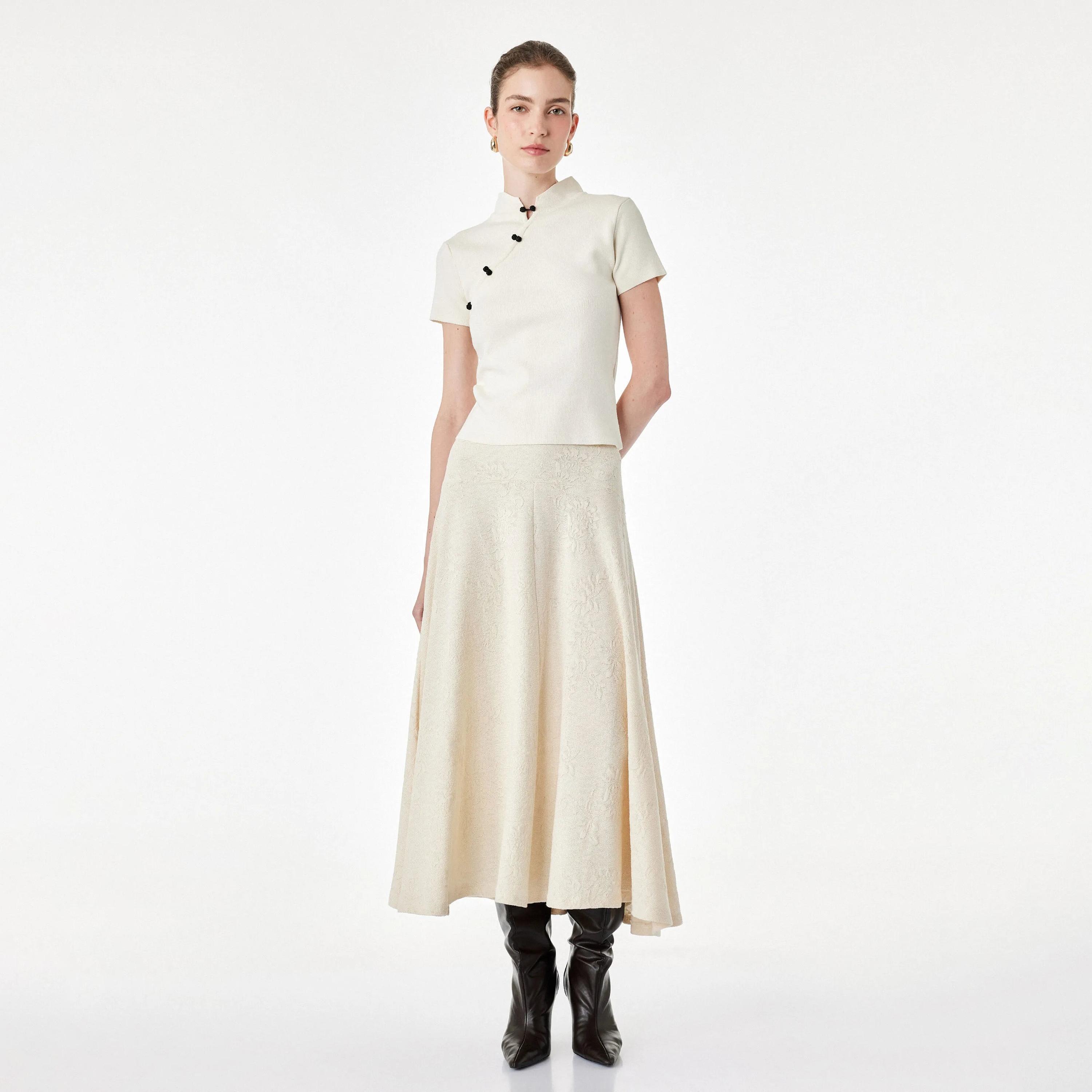 KOTON Floral Flared Women's Midi Skirt-women-clothing-skirts-image-2