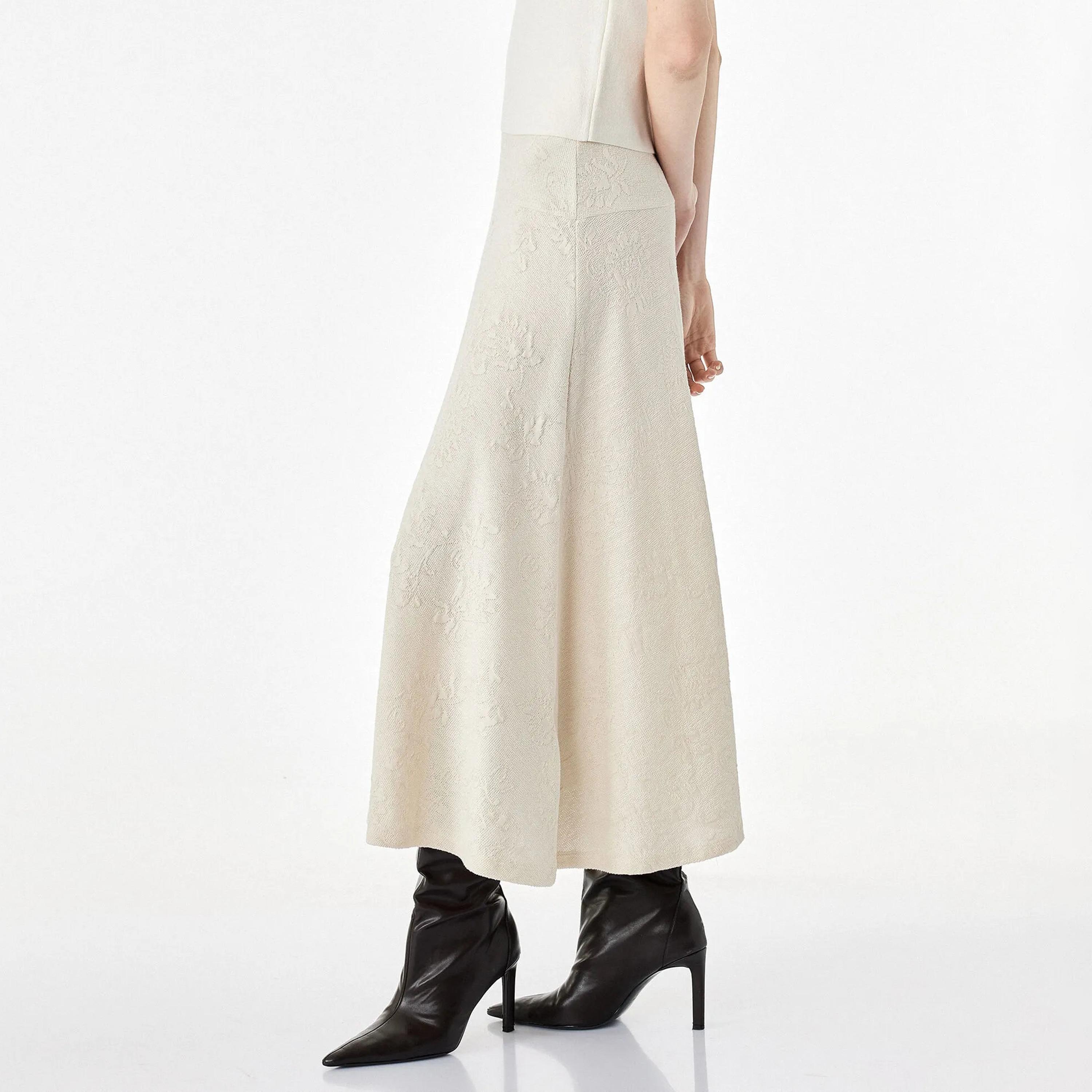 KOTON Floral Flared Women's Midi Skirt-women-clothing-skirts-image-3