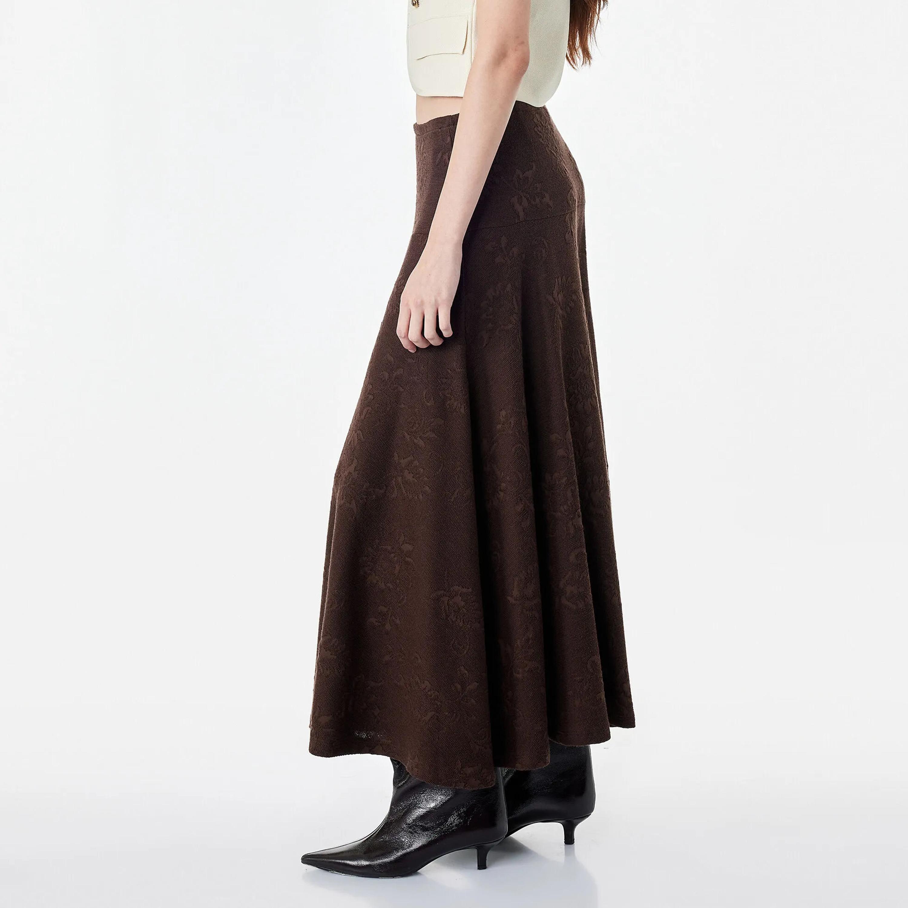 KOTON Floral Flared Women's Midi Skirt-women-clothing-skirts-image-3
