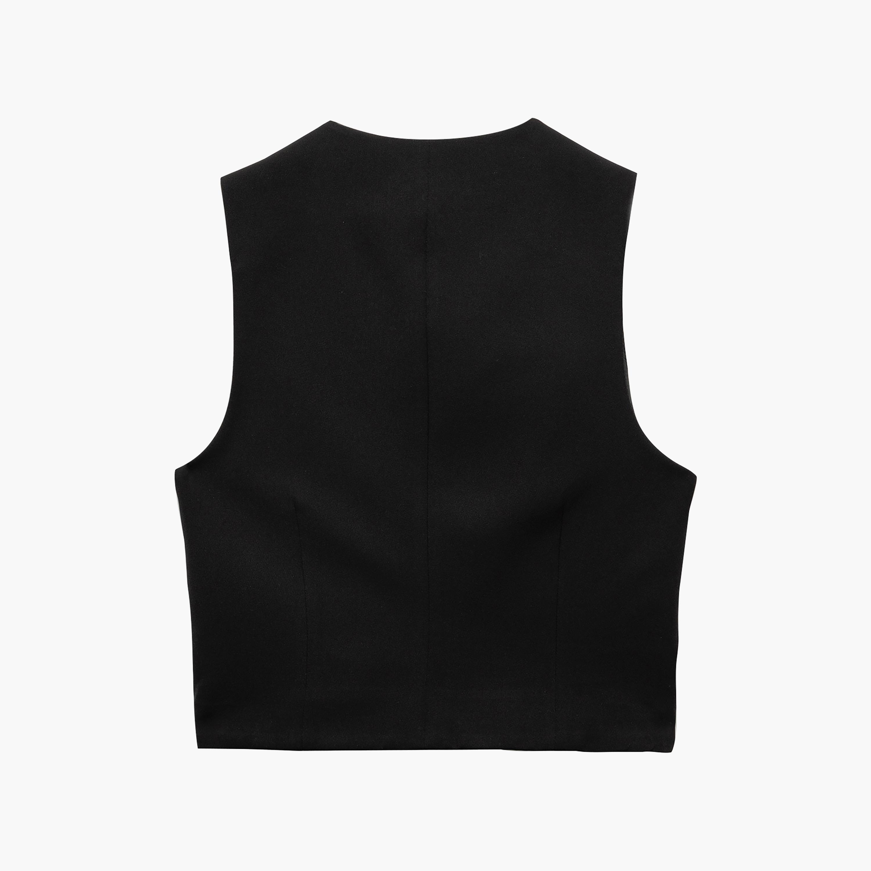 صدرية نسائية سوداء من كوتون-women-winterwear-coatsandjackets-waistcoats-image-3