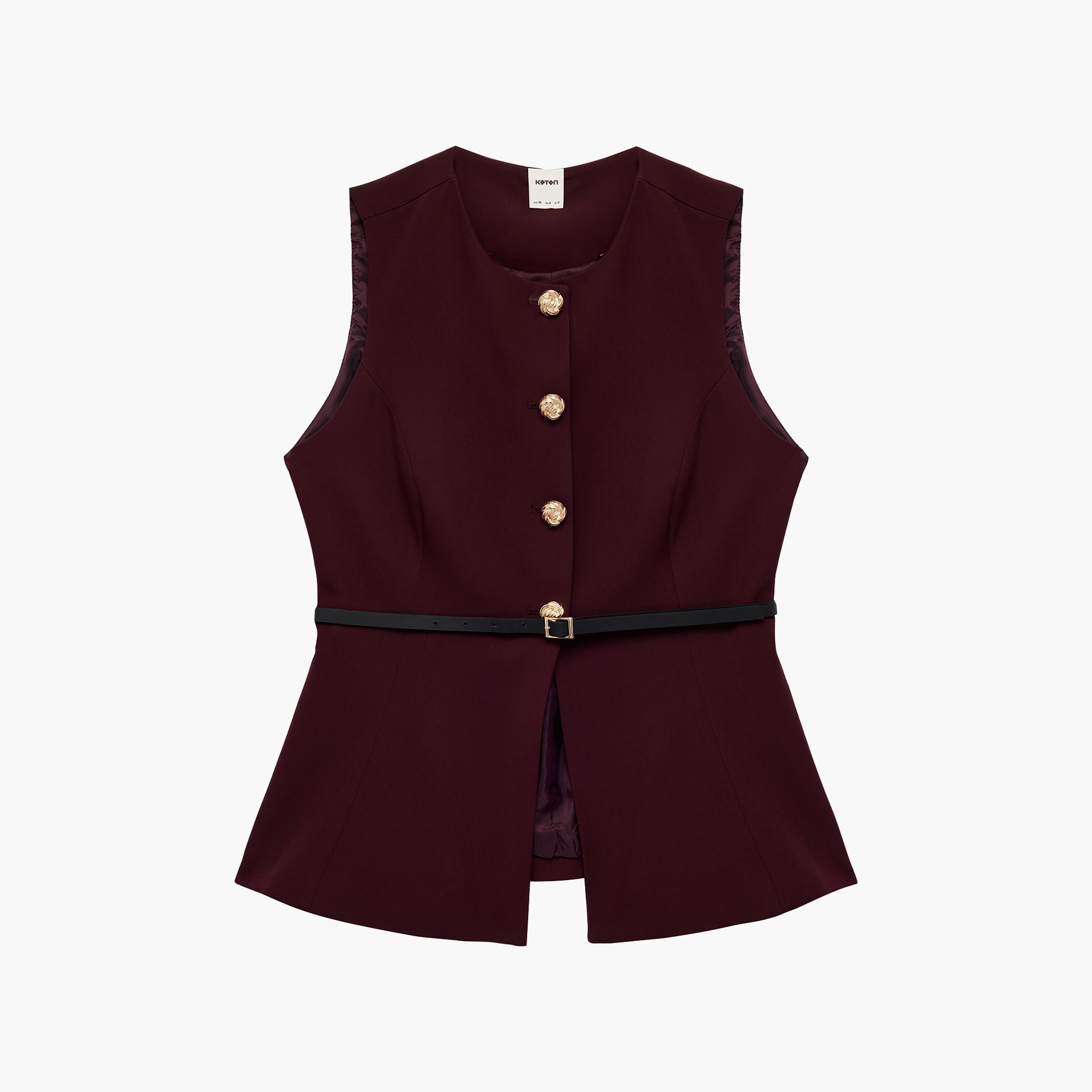 فيست بيبلوم حريمي من كوتون-women-winterwear-coatsandjackets-waistcoats-image-2