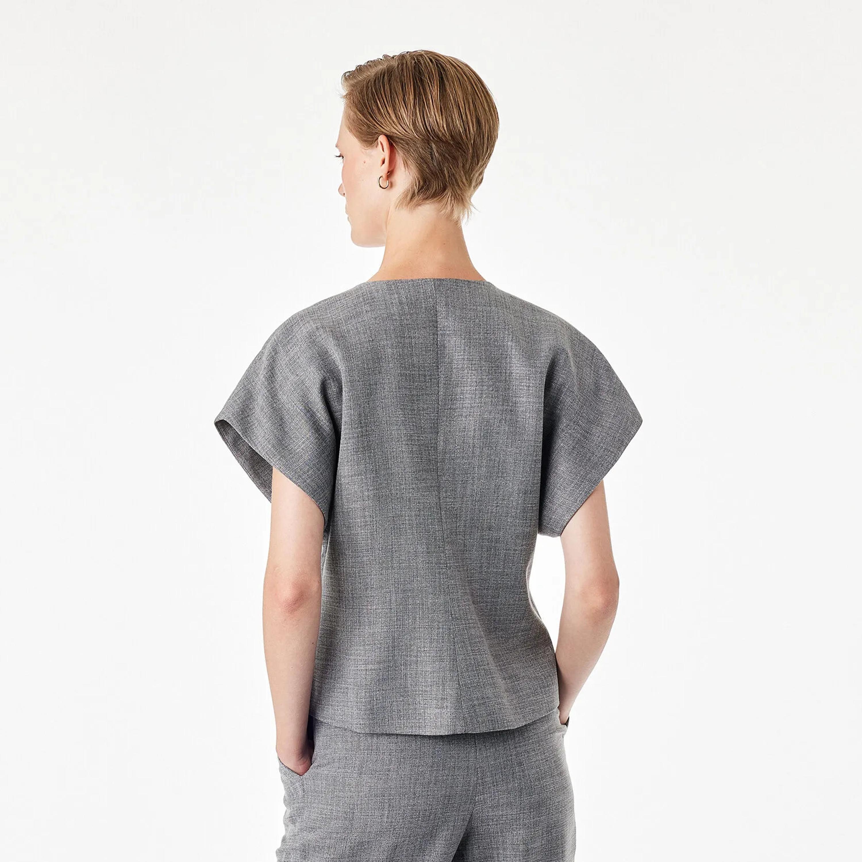 KOTON Grey Heathered Women's Vest Top-women-clothing-shirtsandblouses-blouses-image-3