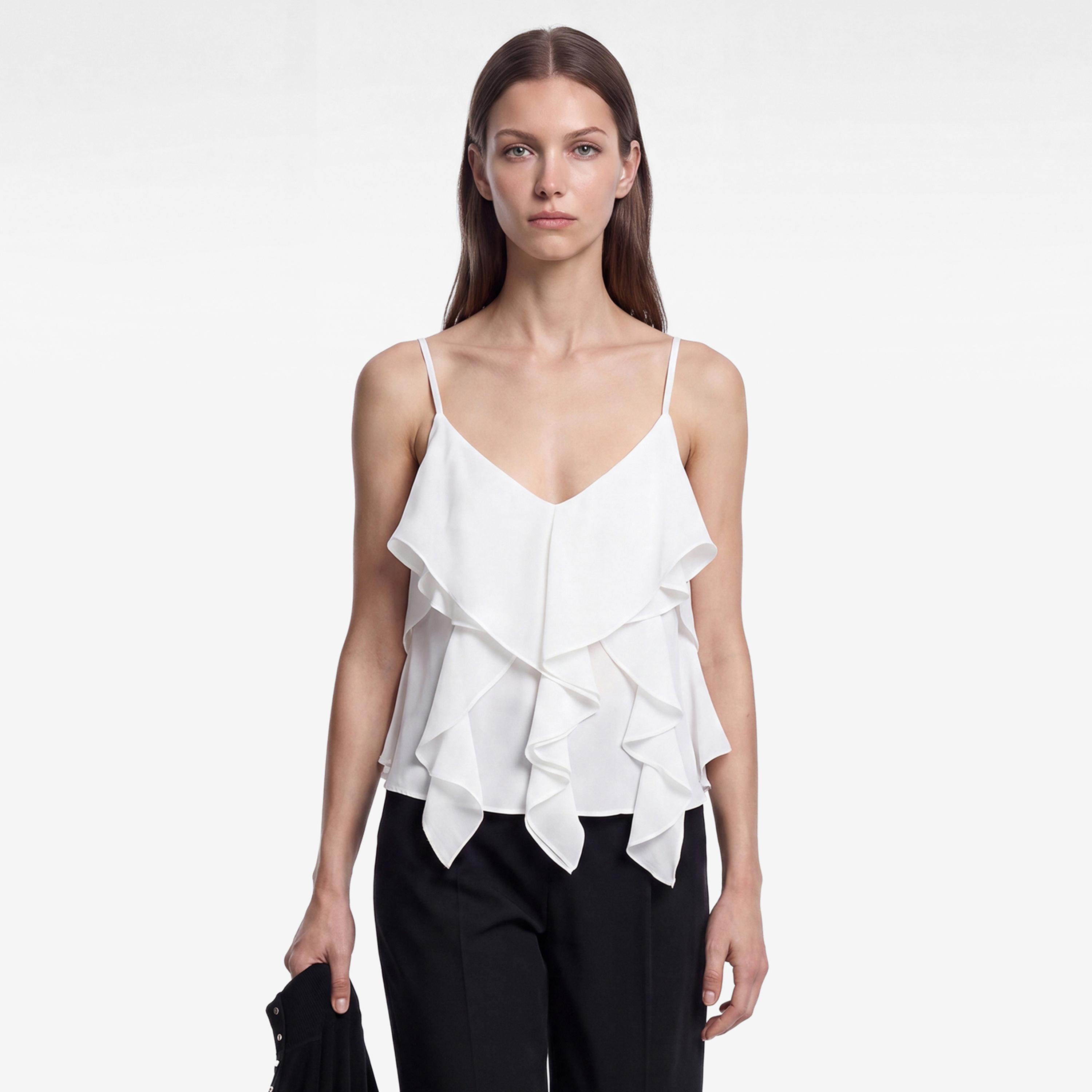 KOTON White Women's Asymmetric Top-women-clothing-shirtsandblouses-blouses-image-1