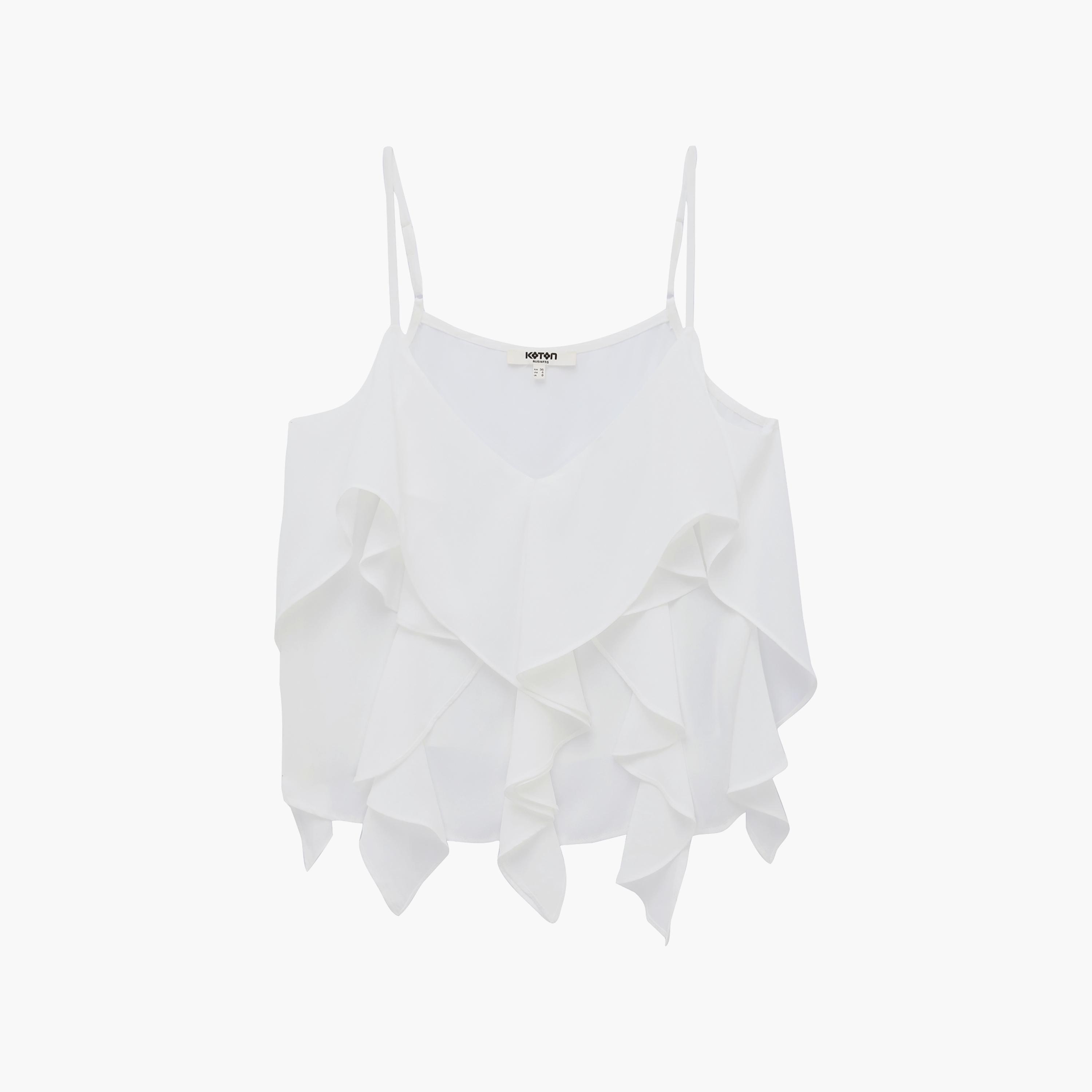 KOTON White Women's Asymmetric Top-women-clothing-shirtsandblouses-blouses-image-4