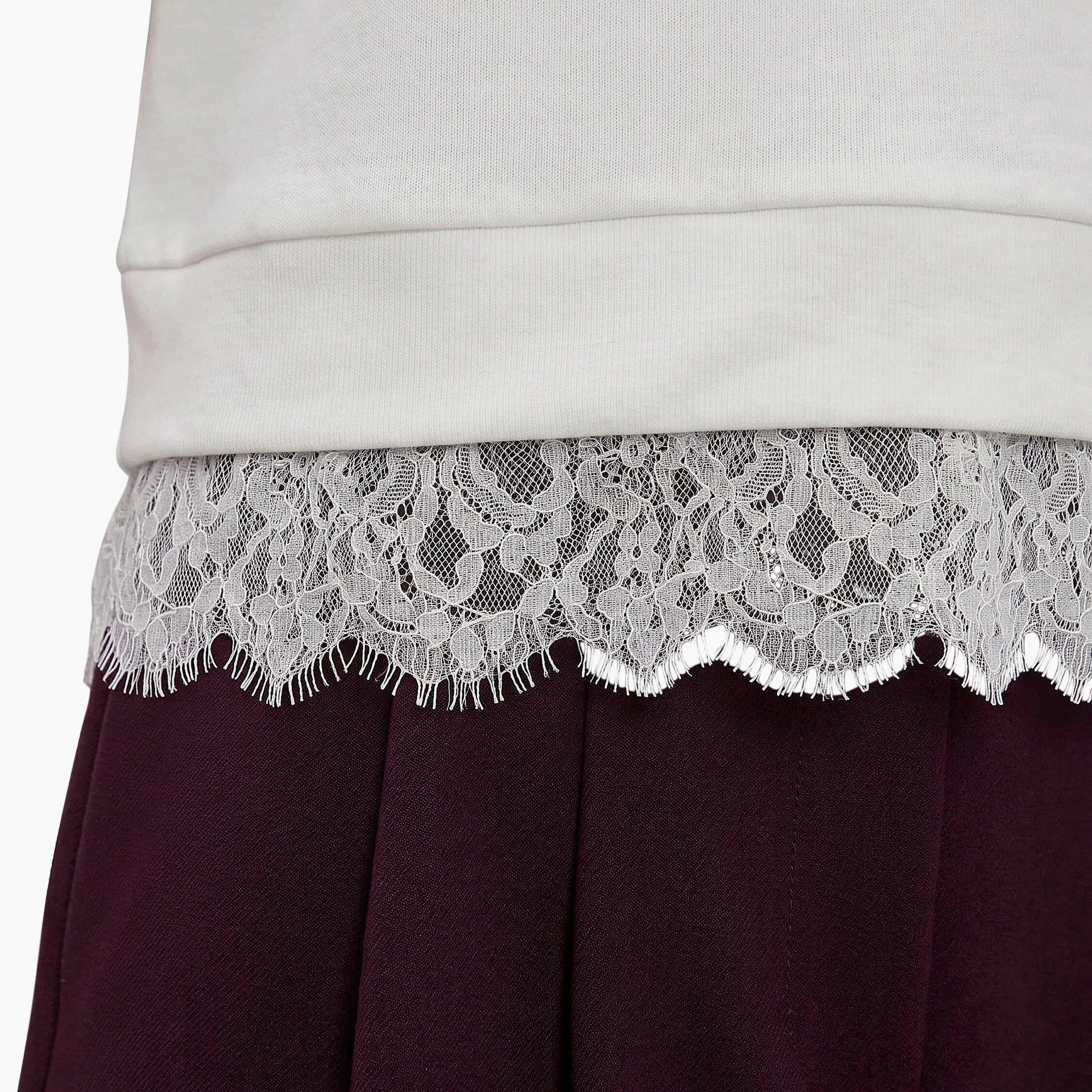 KOTON Lace Trim Cotton Mock Neck Cap Sleeves Women's Sweaters Top-women-clothing-shirtsandblouses-blouses-image-5