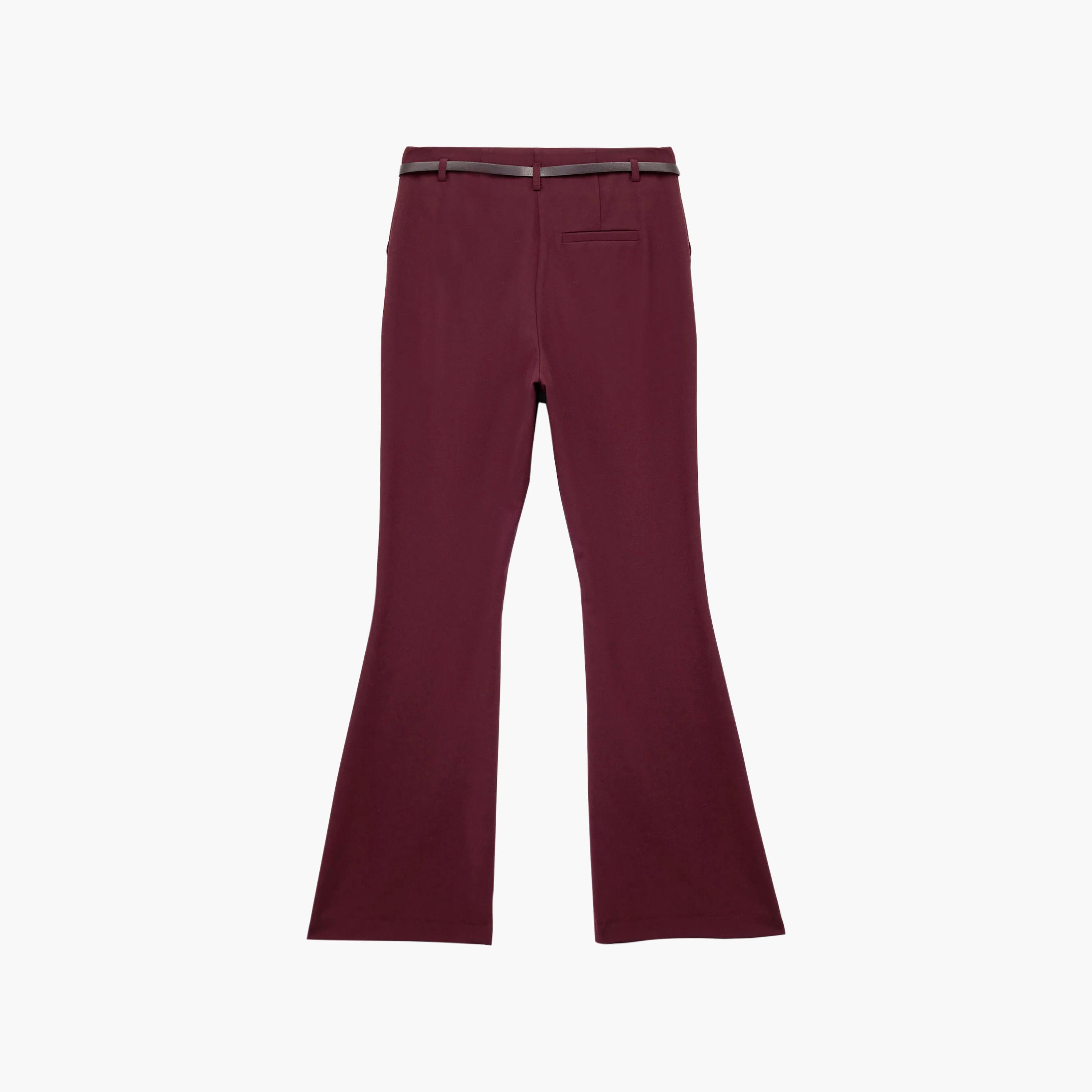 KOTON Burgundy Flared Women's Trousers-women-clothing-trousers-image-5