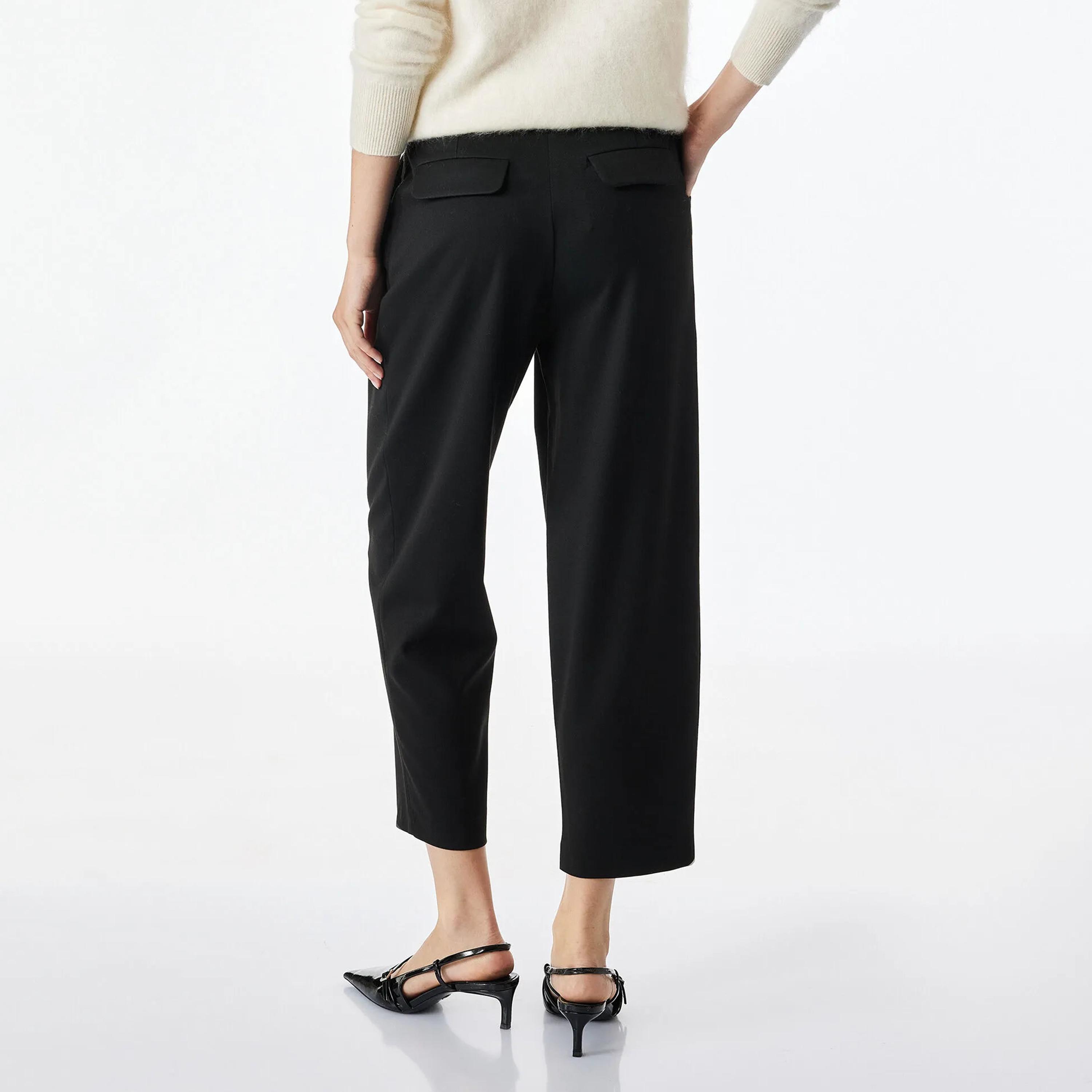 KOTON Black Tapered Women's Trousers-women-clothing-trousers-image-3