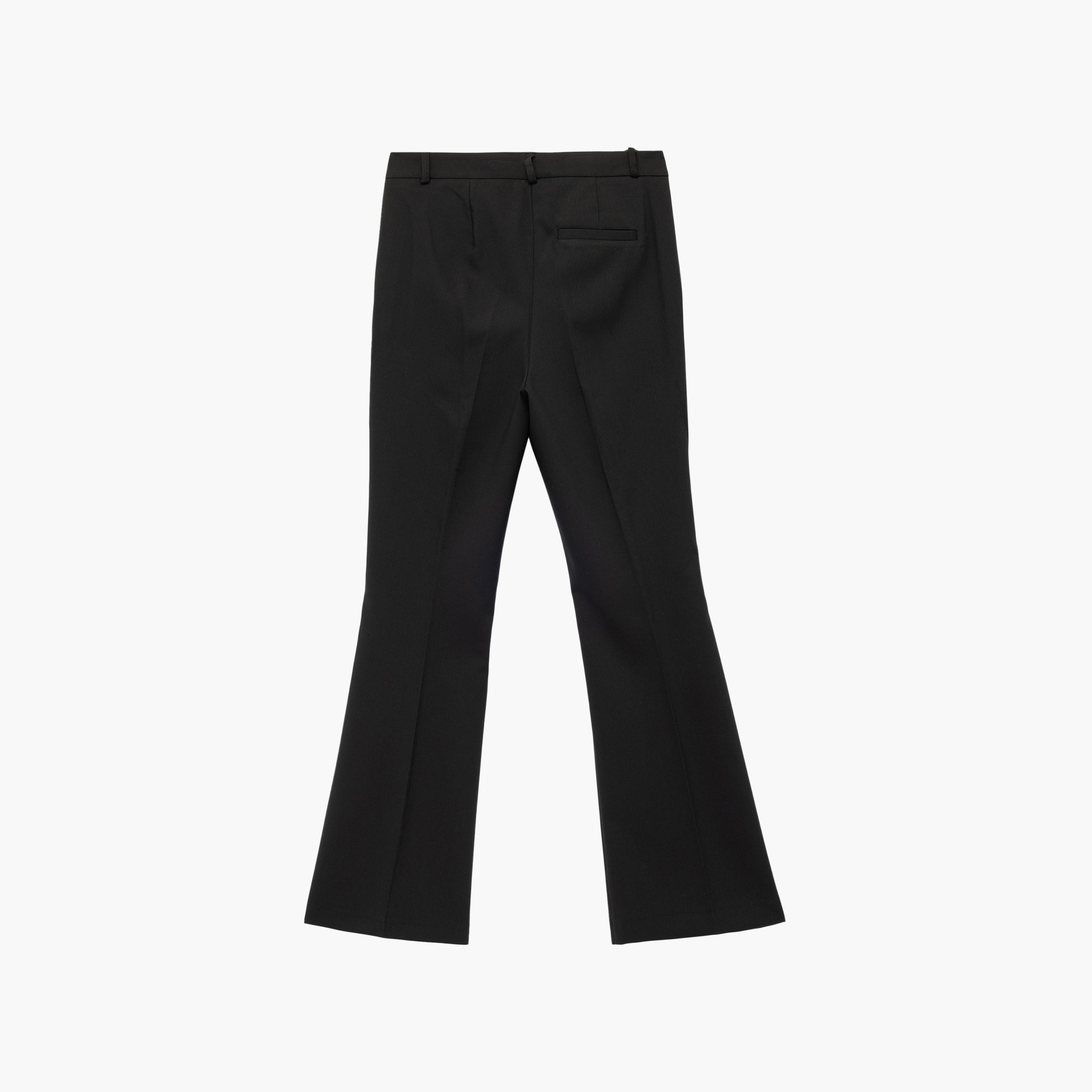 بنطال حريمي واسع (فليارد) وسحاب باللون الأسود من كوتون-women-clothing-trousers-image-4