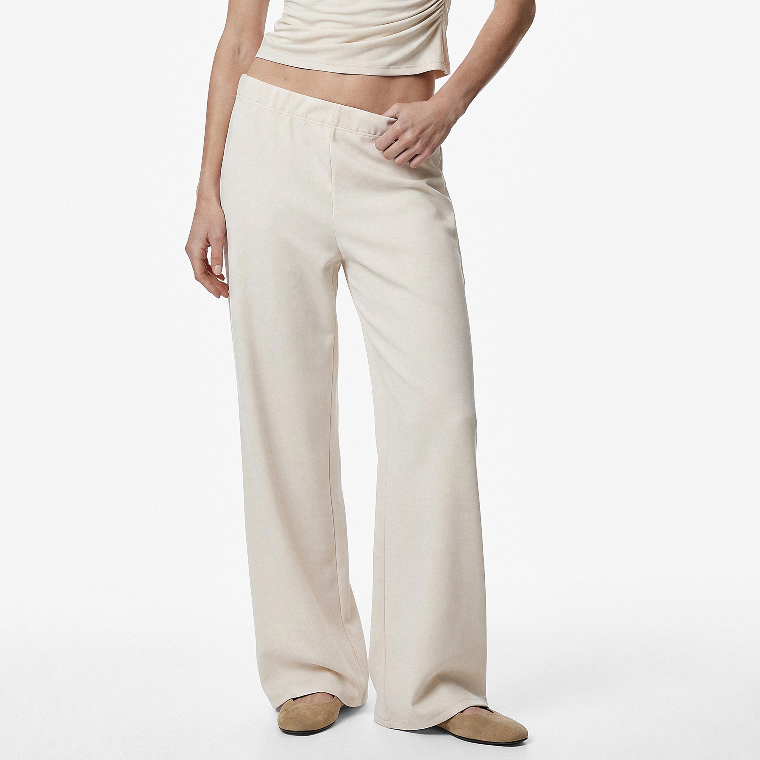 KOTON Elasticated Wide Leg Women's Trousers-women-clothing-trousers-image-1
