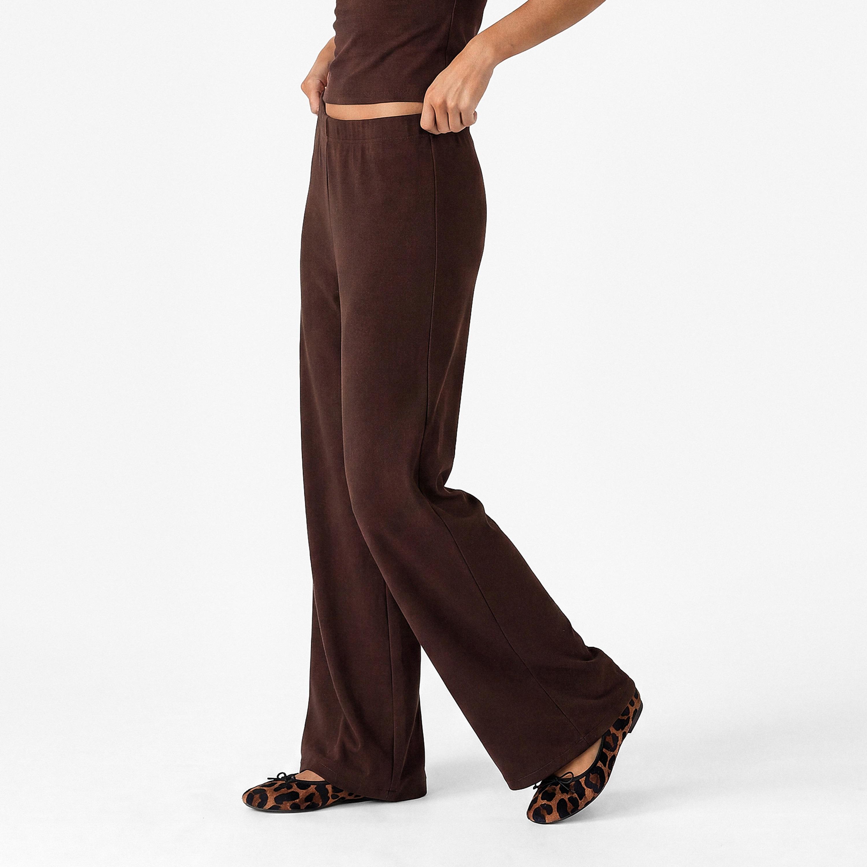 KOTON Elasticated Wide Leg Women's Trousers-women-clothing-trousers-image-1