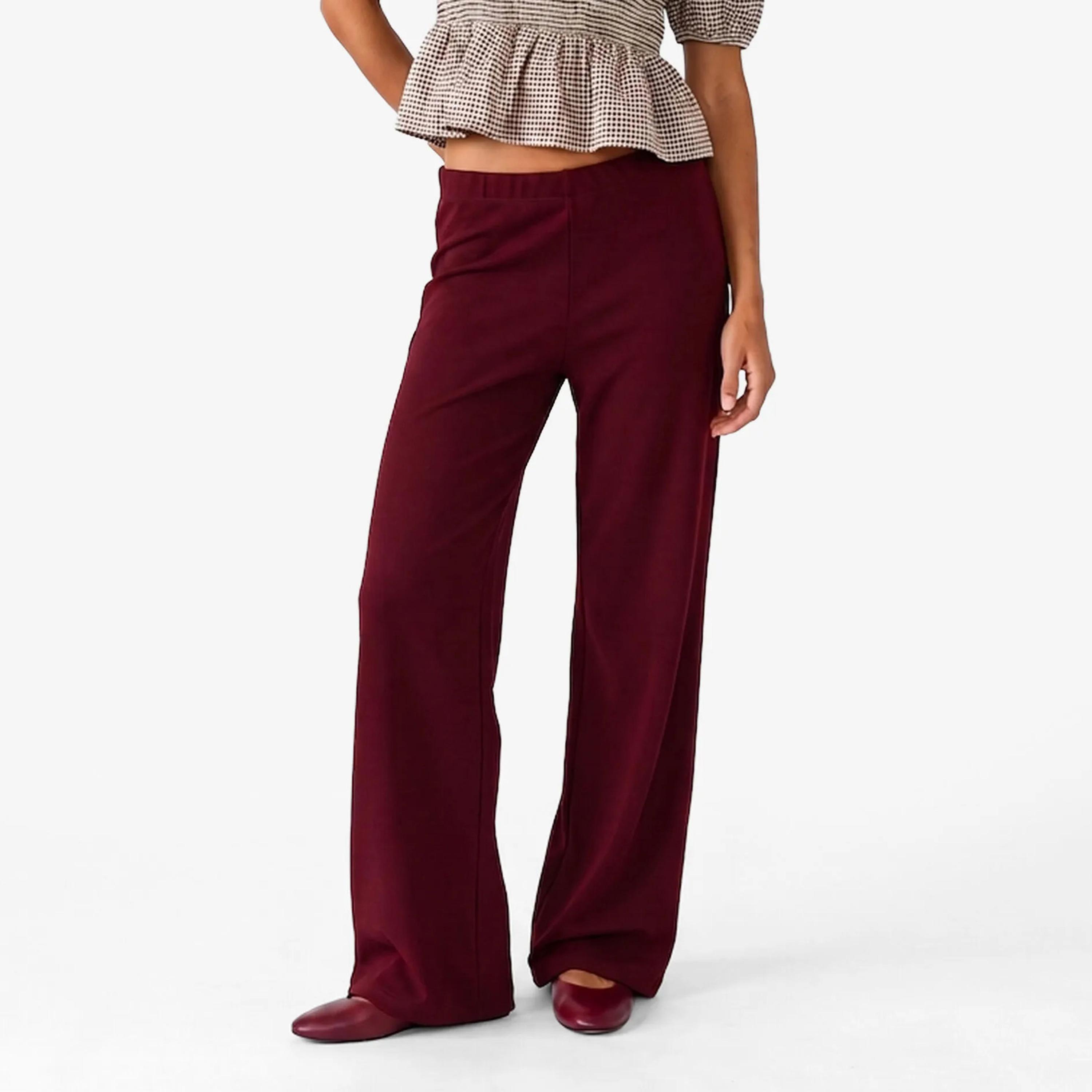 KOTON Elasticated Wide Leg Women's Trousers-women-clothing-trousers-image-1