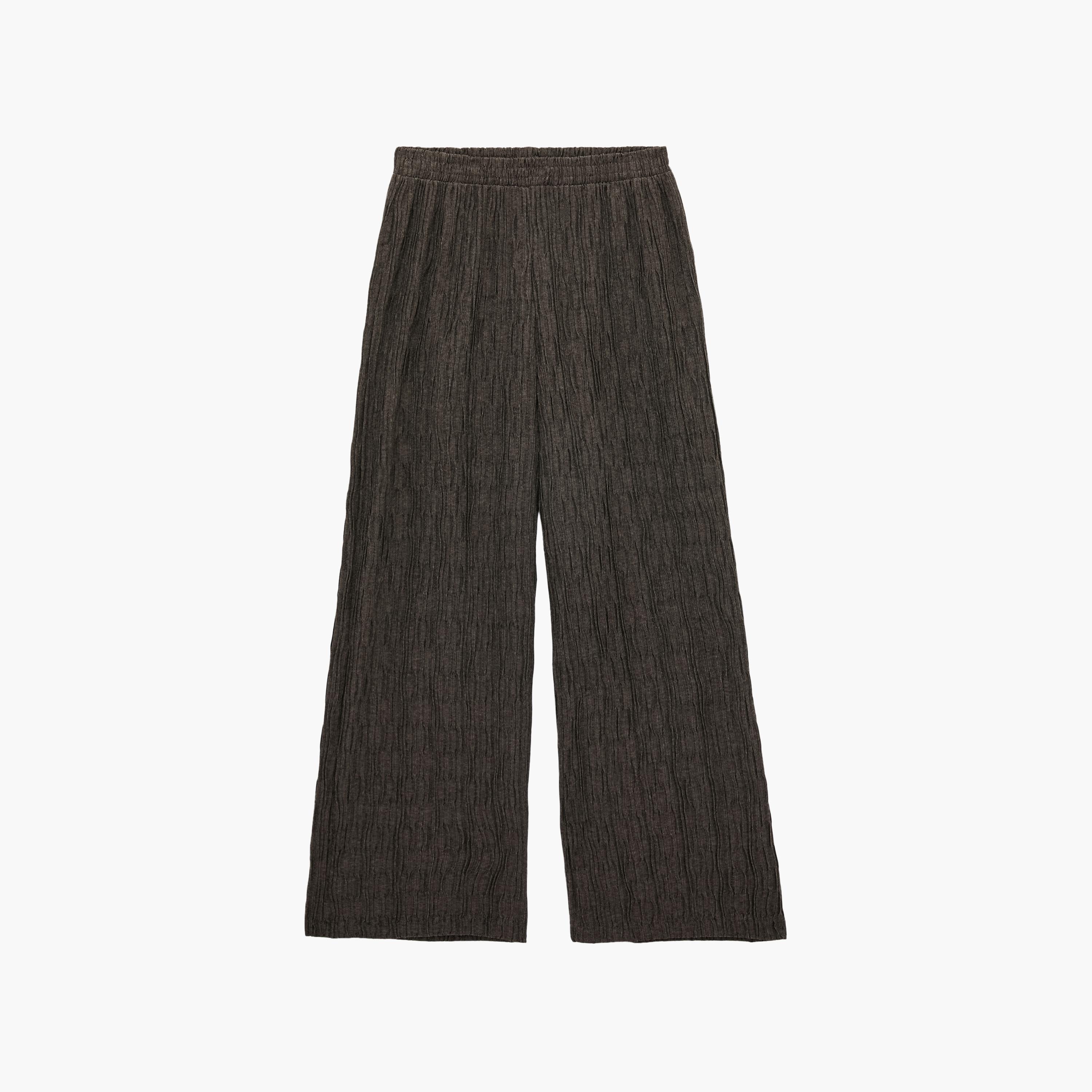 KOTON Crinkled Elasticated Wide Leg Women's Trousers-women-clothing-trousers-image-5