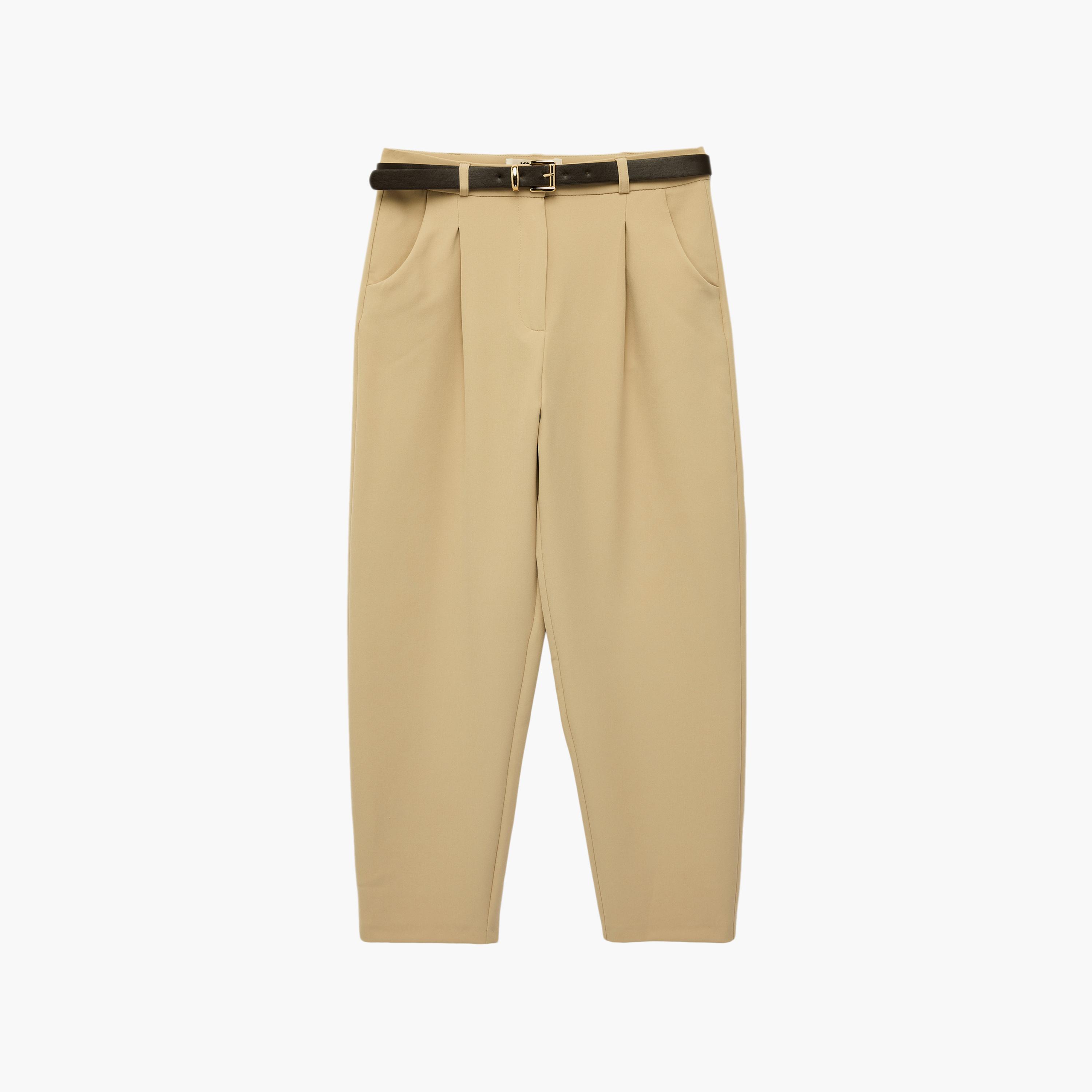 بنطال حريمي بقصة مدببة (تاپرد) وسحاب من كوتون-women-clothing-trousers-image-6