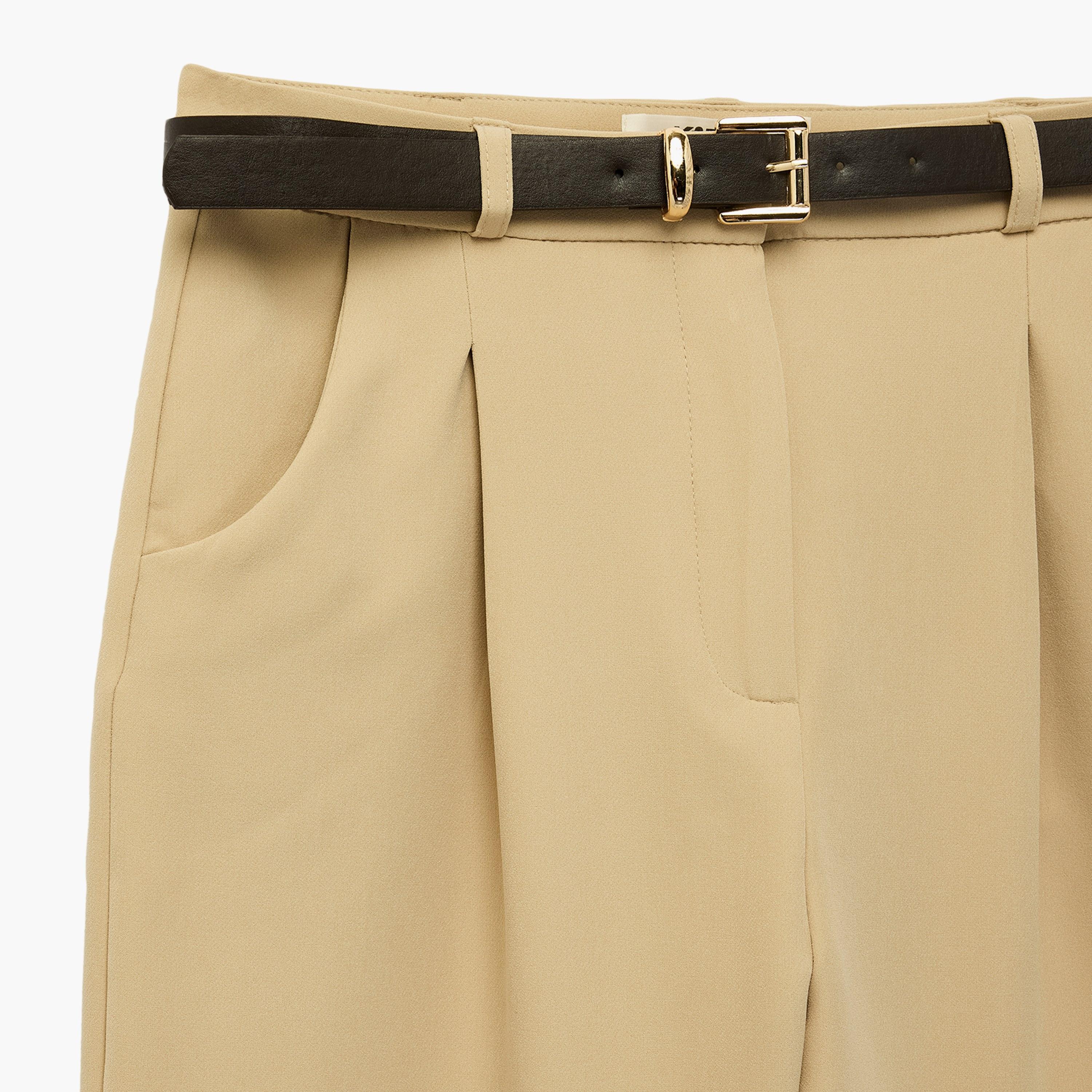 بنطال حريمي بقصة مدببة (تاپرد) وسحاب من كوتون-women-clothing-trousers-image-8