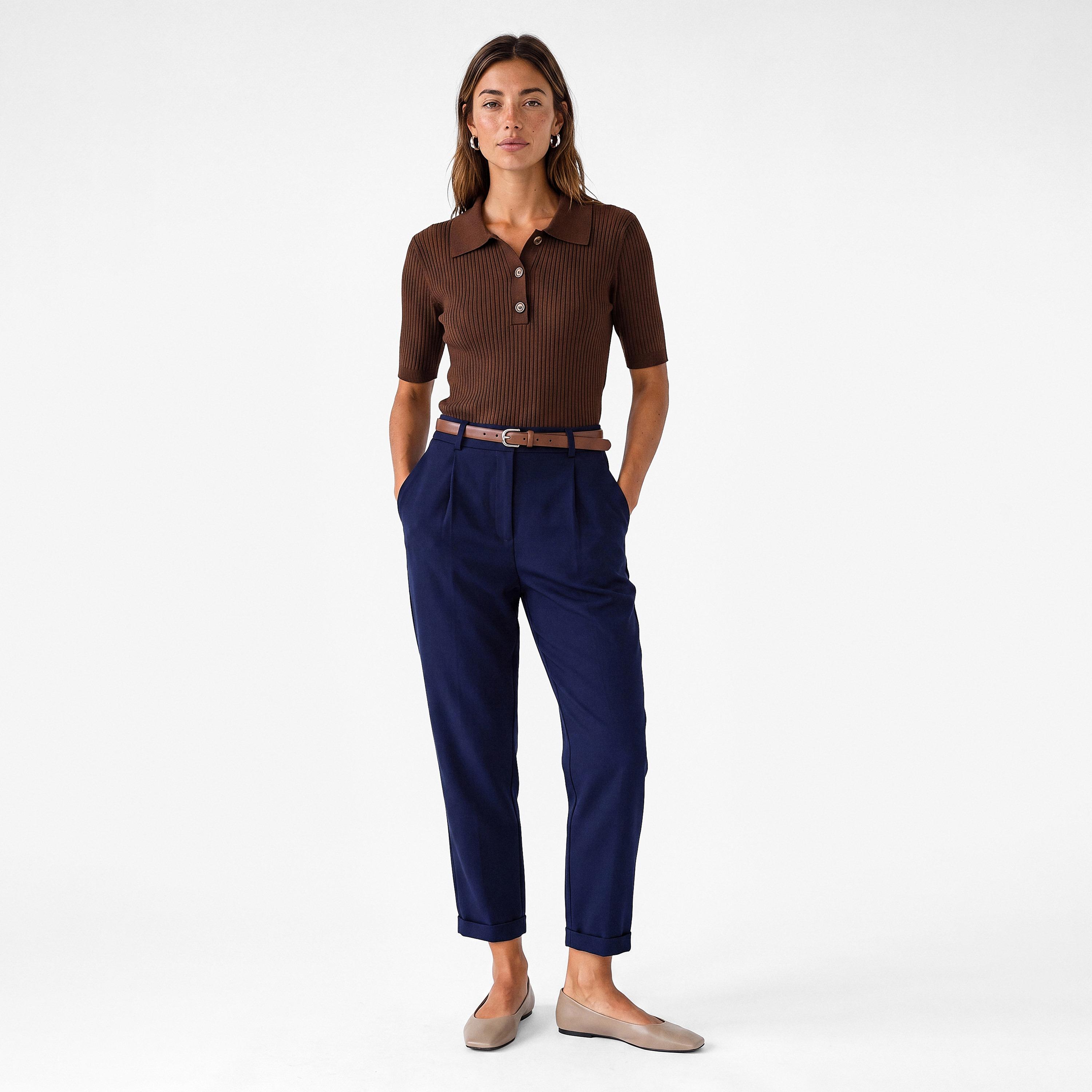 KOTON Zip Fly Women's Trousers-women-clothing-trousers-image-2