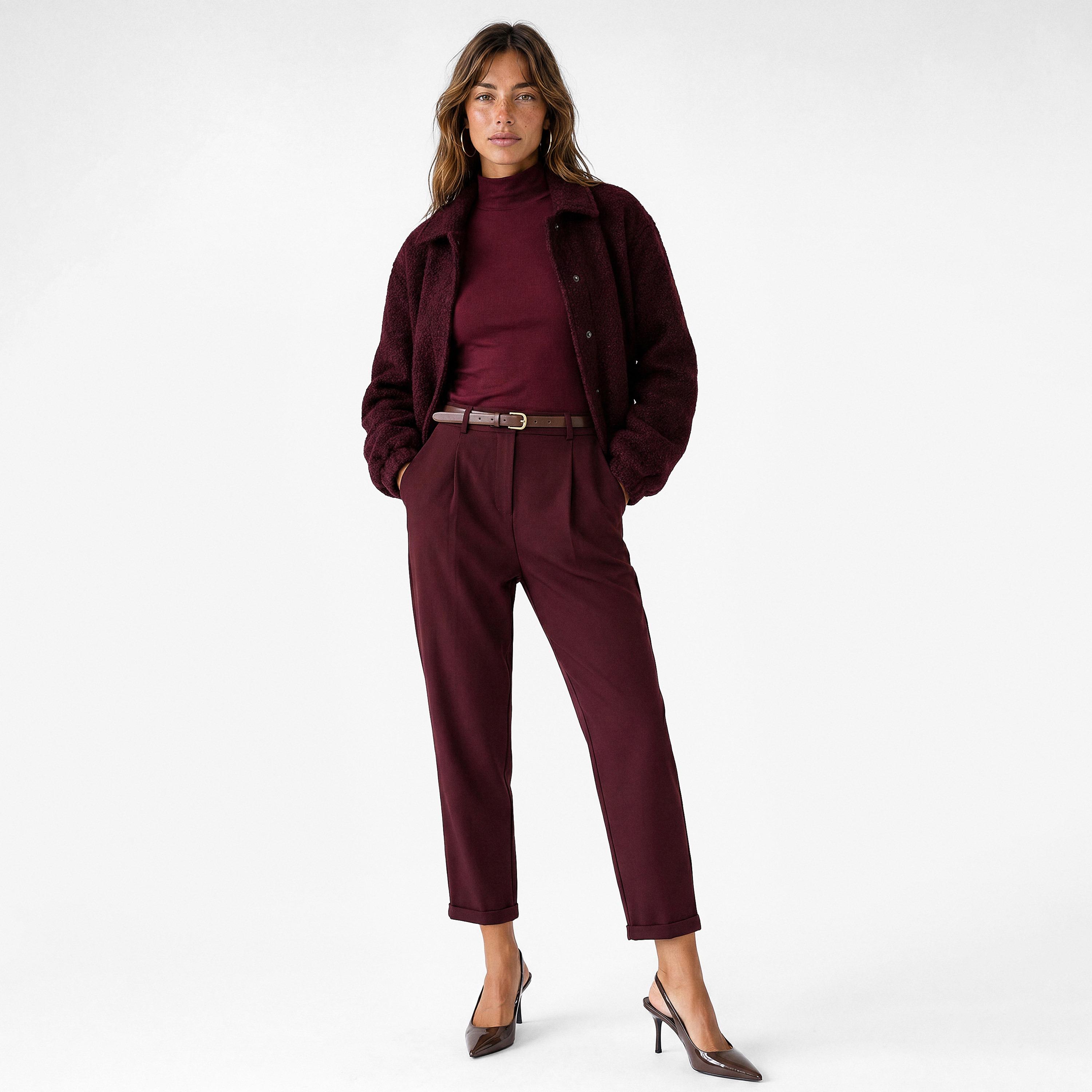KOTON Zip Fly Women's Trousers-women-clothing-trousers-image-2