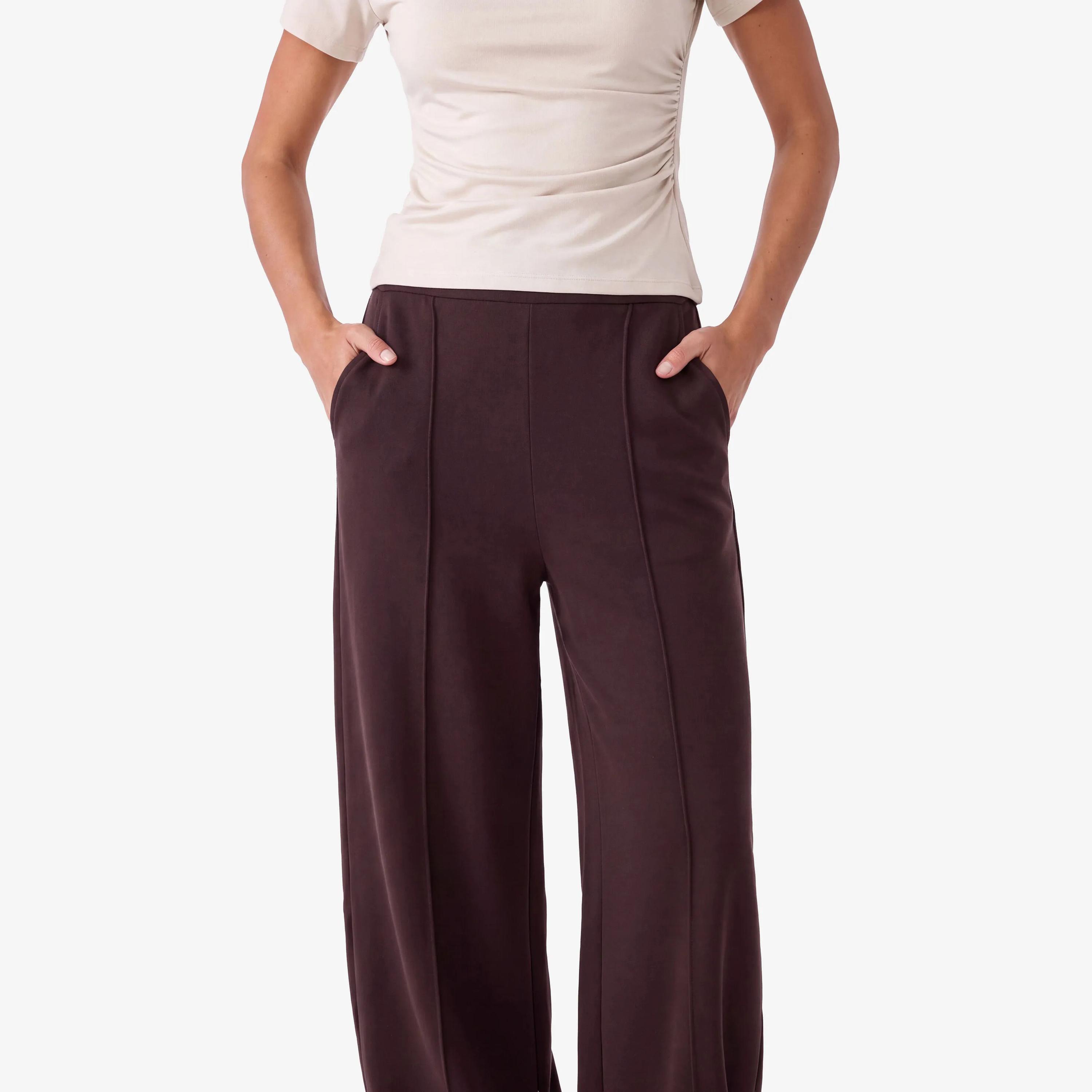 KOTON Brown Cotton Barrel Women's Trousers-women-clothing-trousers-image-4
