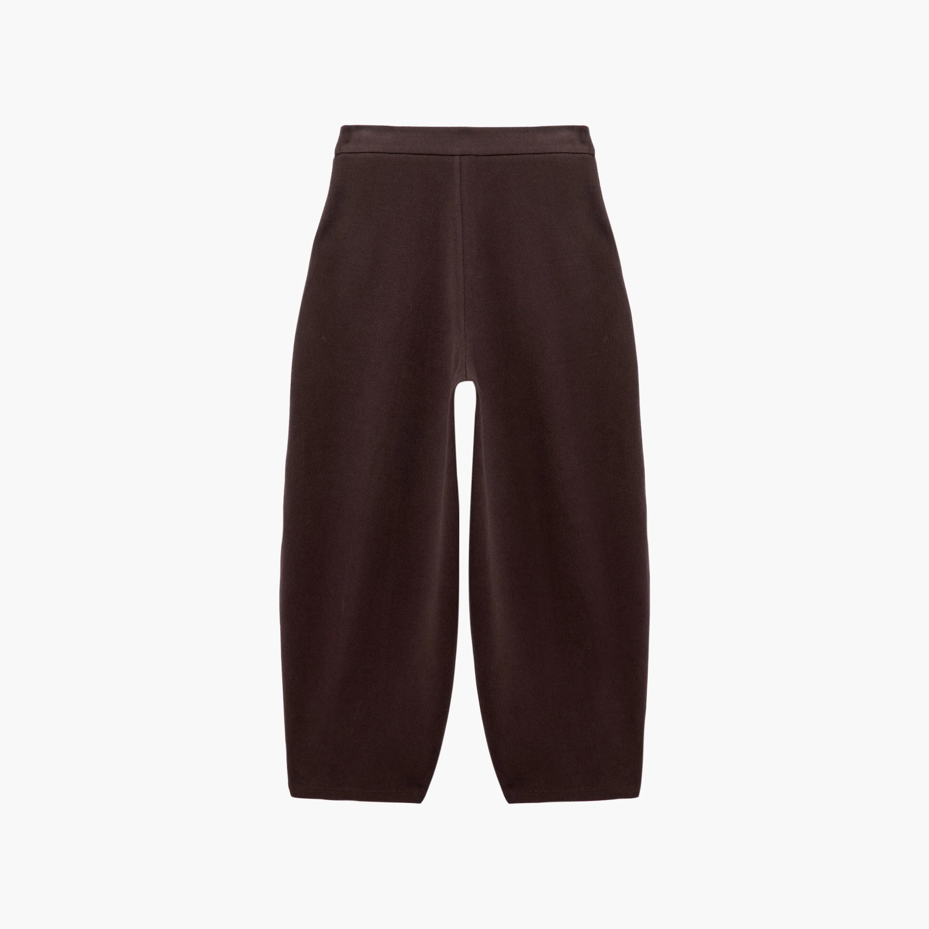 KOTON Brown Cotton Barrel Women's Trousers-women-clothing-trousers-image-6